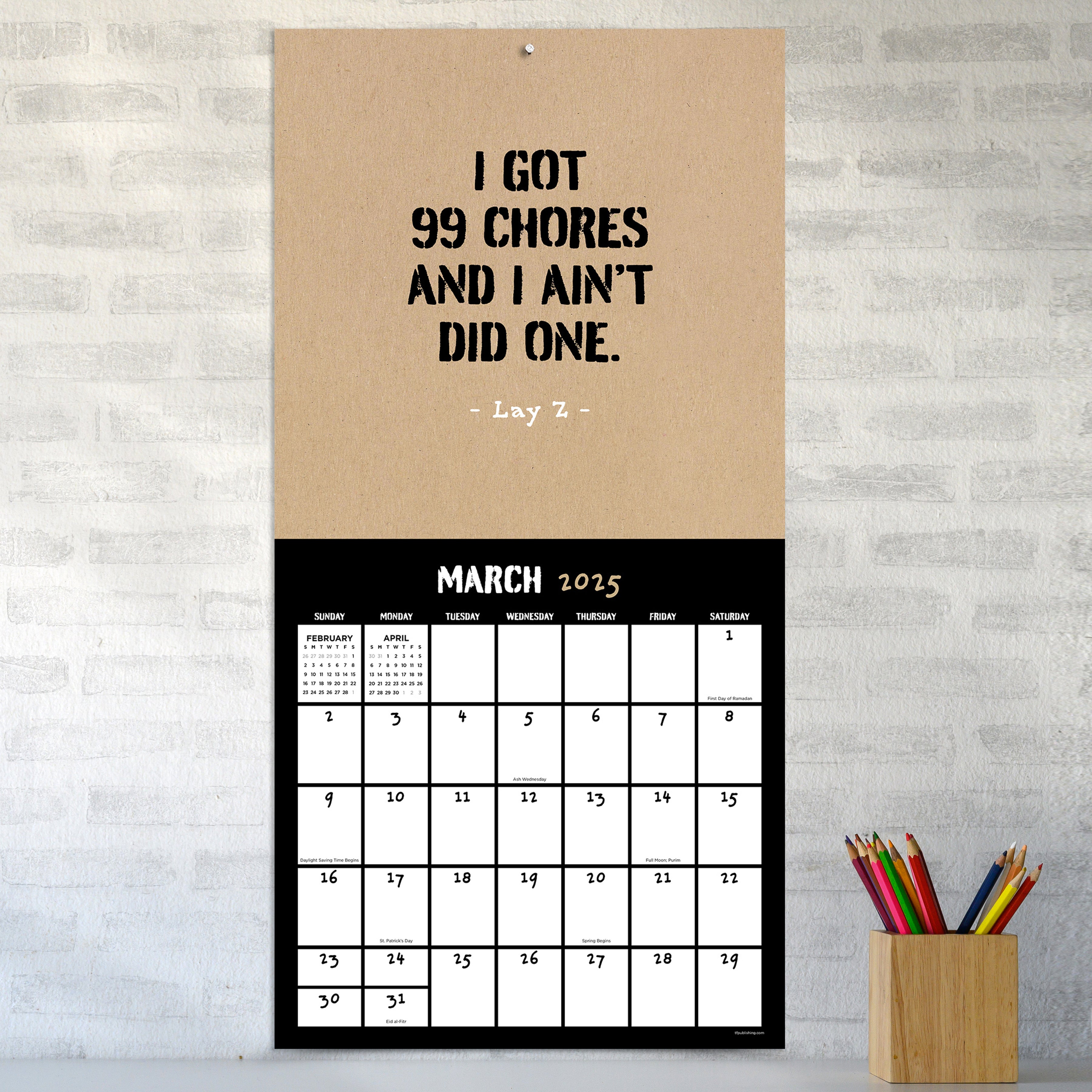 2025 Anti-Affirmations - Square Wall Calendar