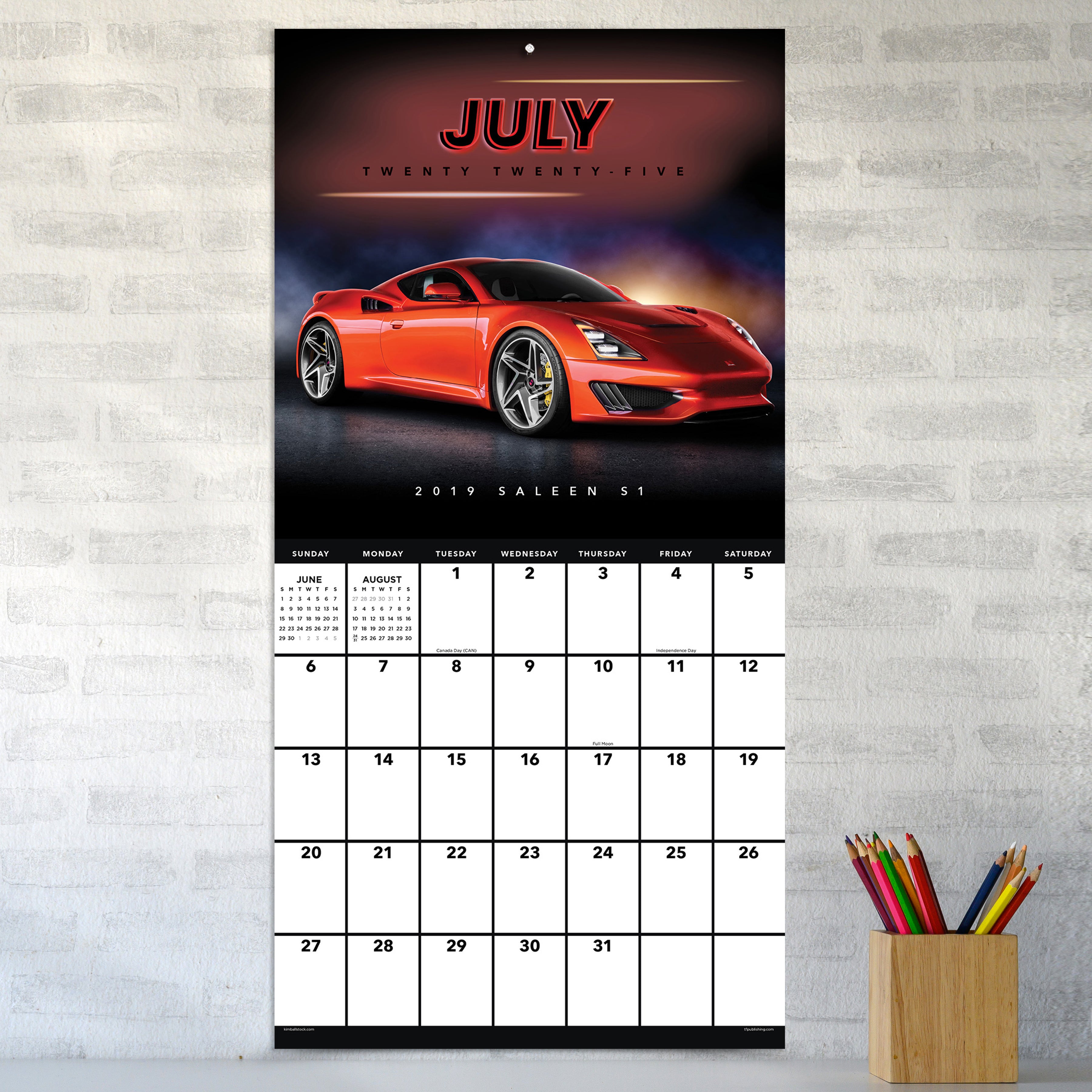 2025 Dream Cars - Square Wall Calendar