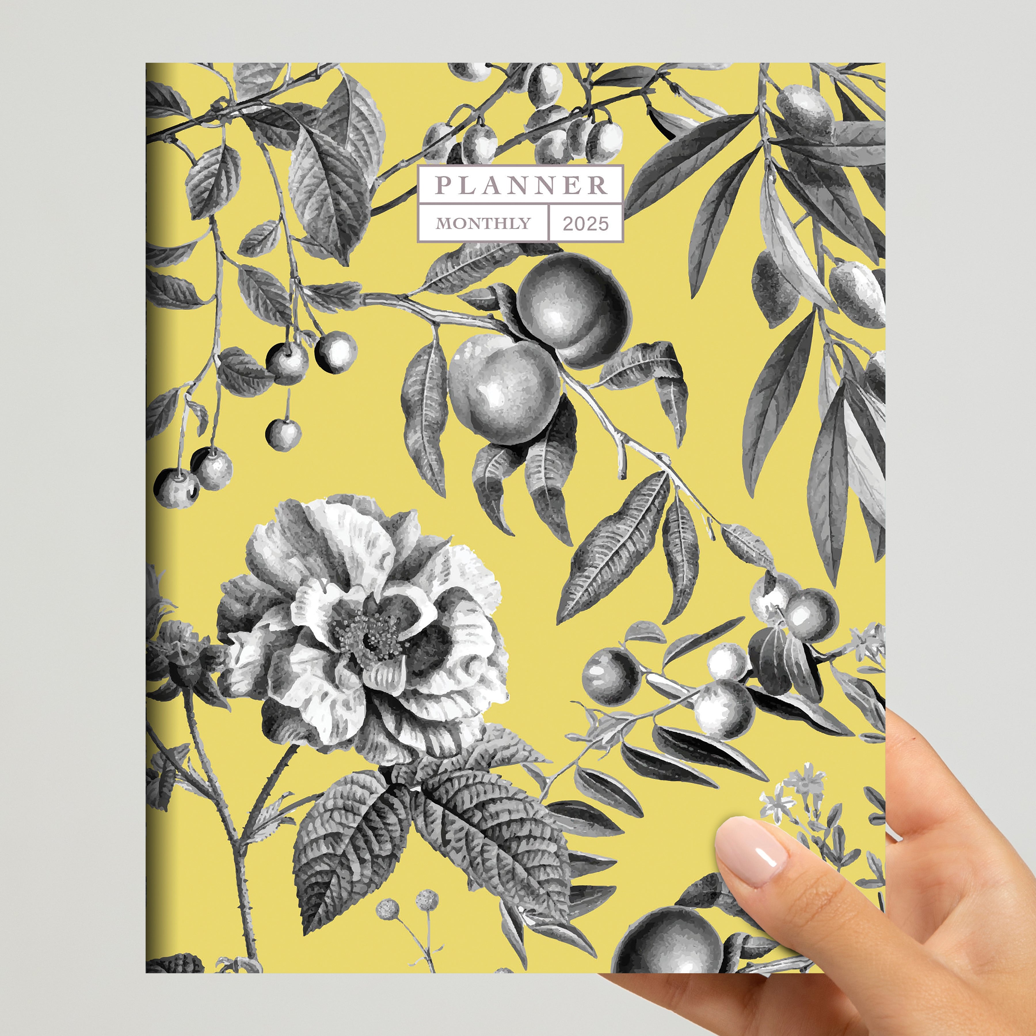 2025 Beyond the Pale Yellow - Medium Monthly Diary/Planner