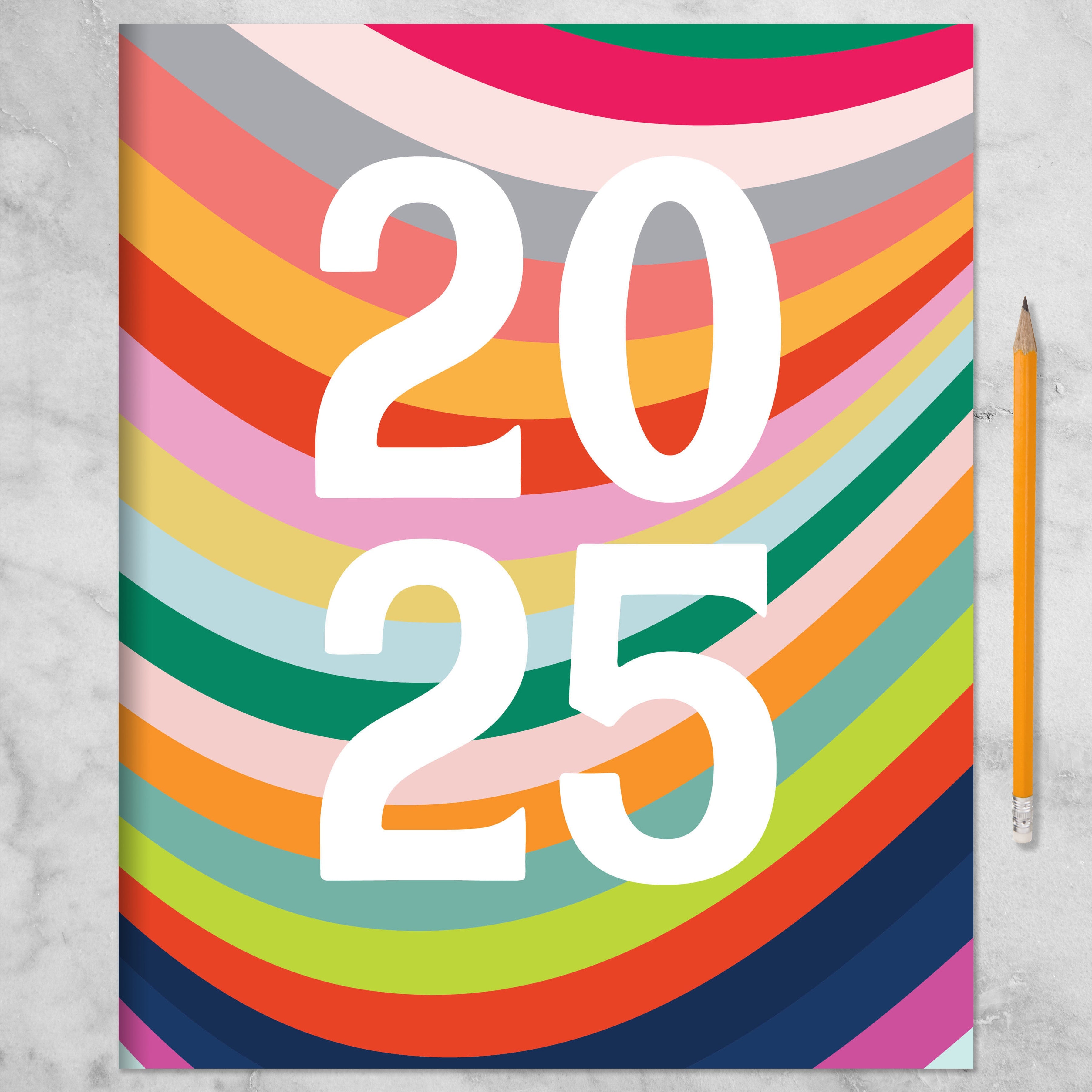 2025 Color Swoops - Large Monthly Diary/Planner