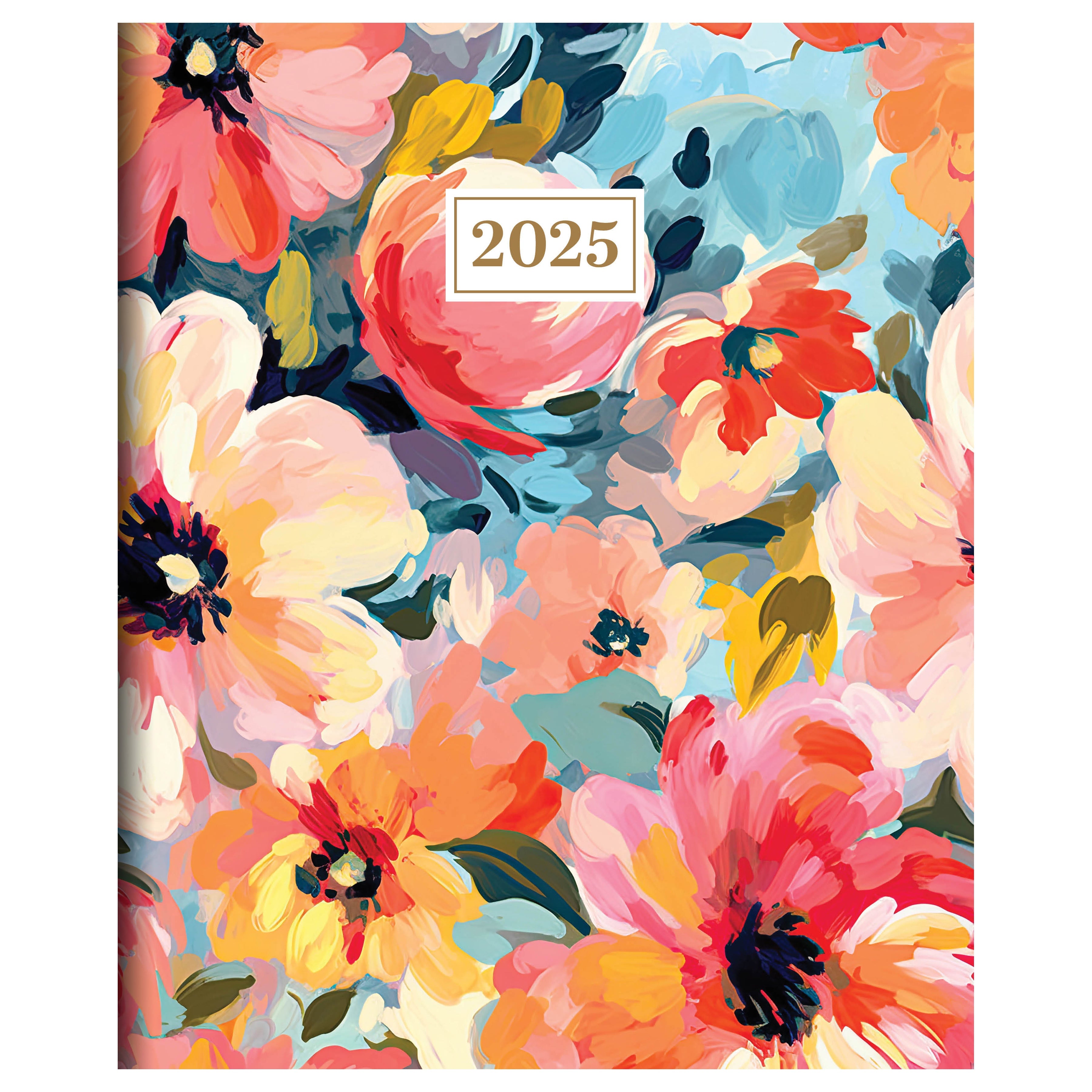 2025 Impressed Flowers - Large Monthly Diary/Planner