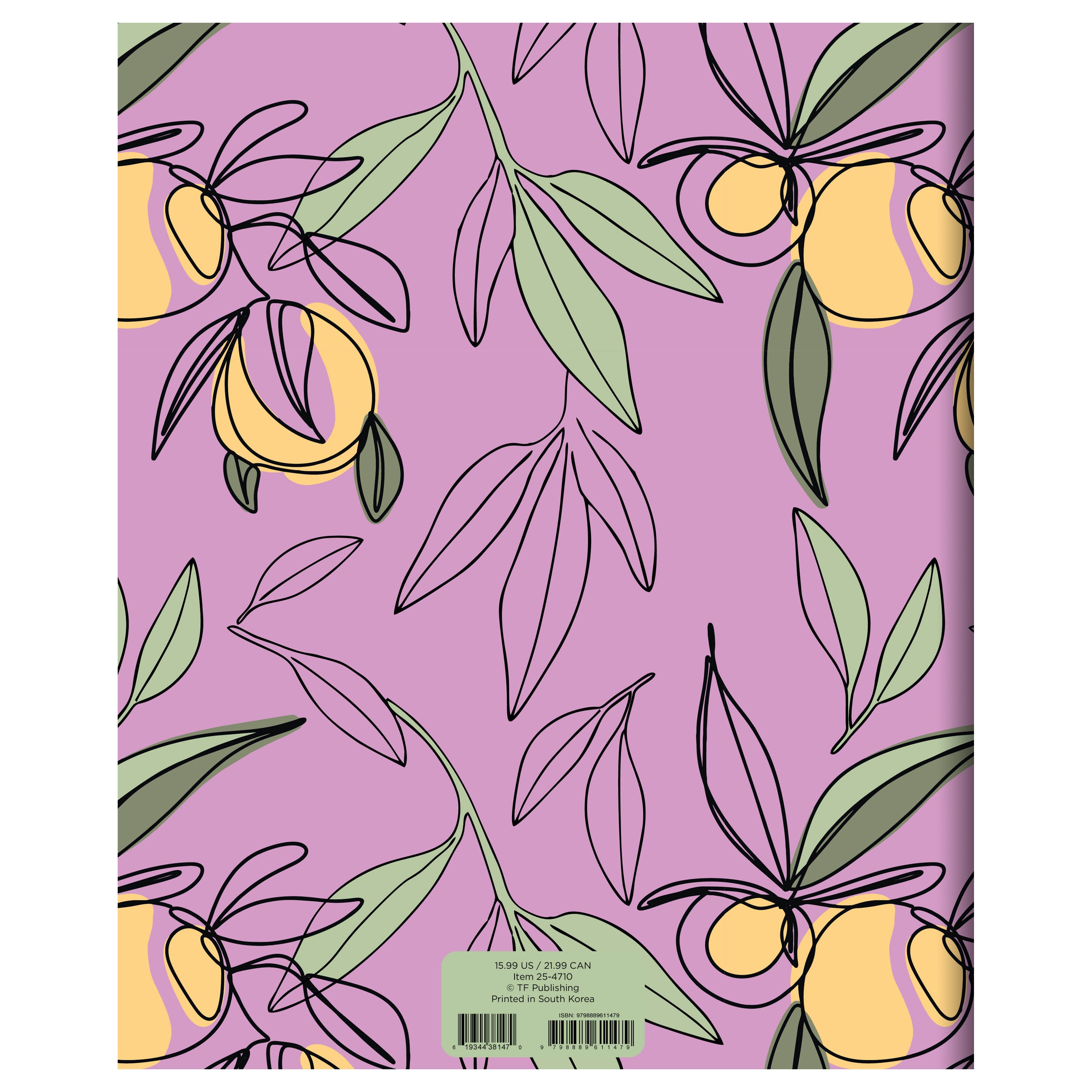 2025 Lemon and Lavender - Large Monthly Diary/Planner