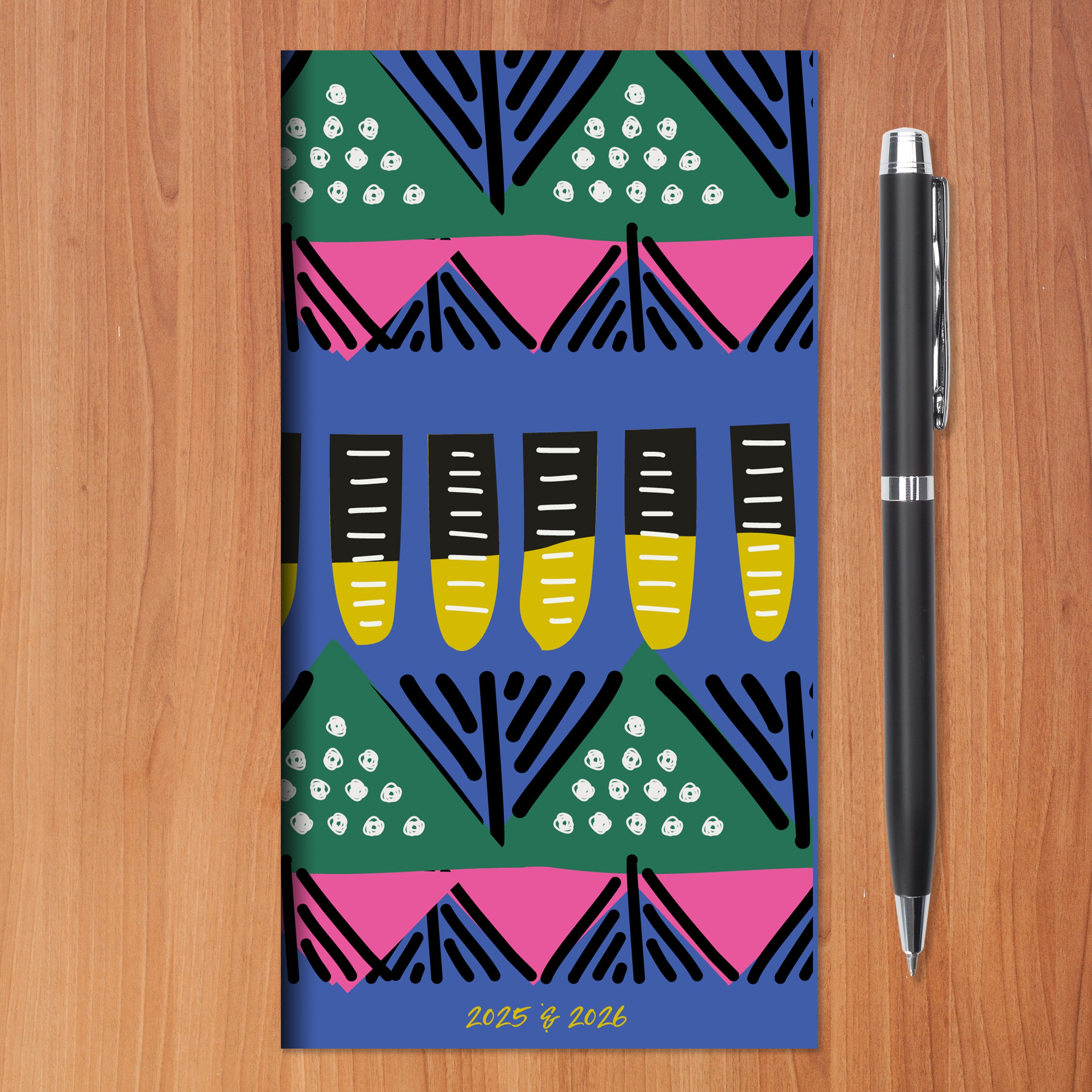 2025-2026 Bright Tribal - Small Monthly Pocket Diary/Planner