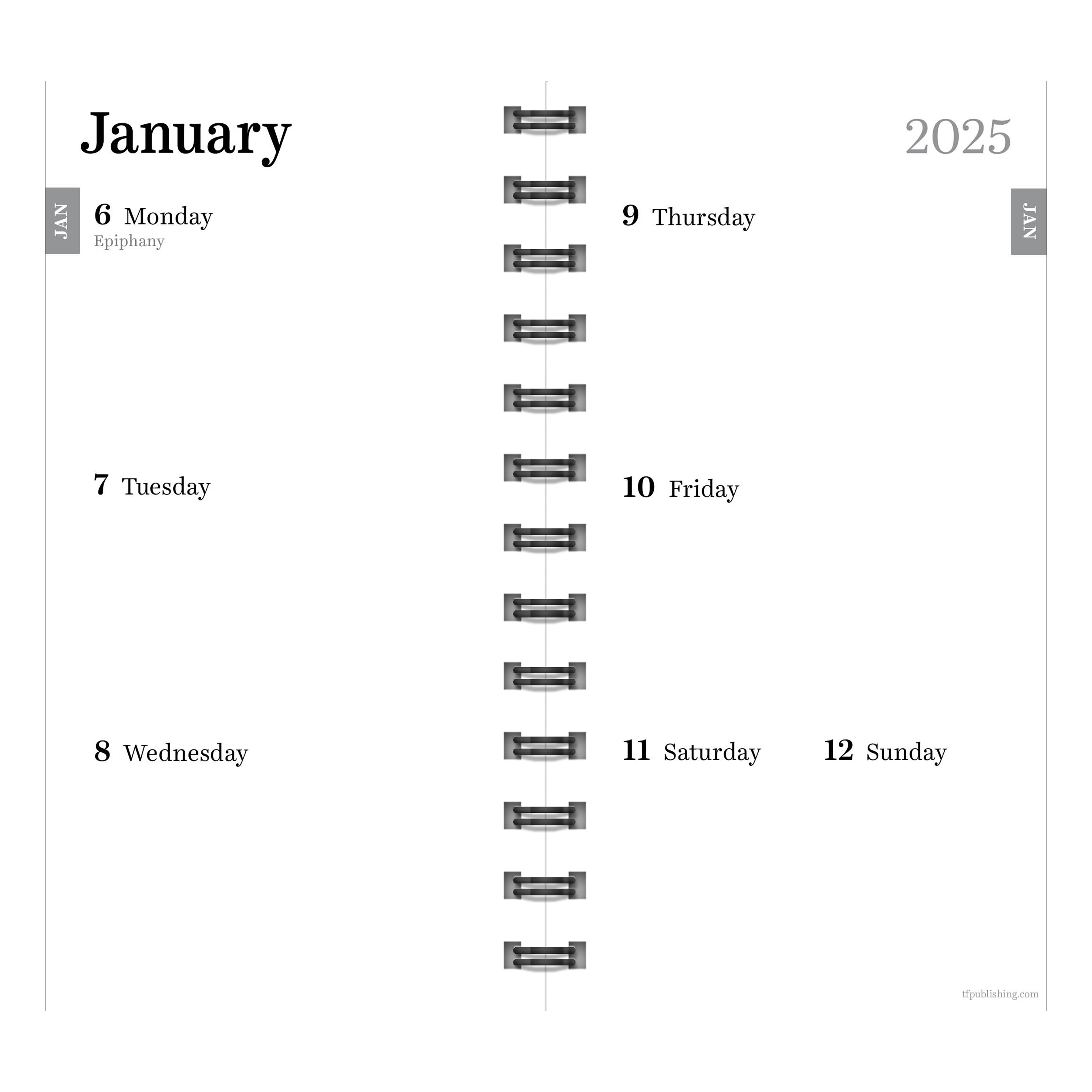 2025 Floral Burst - Small Monthly & Weekly Pocket Diary/Planner