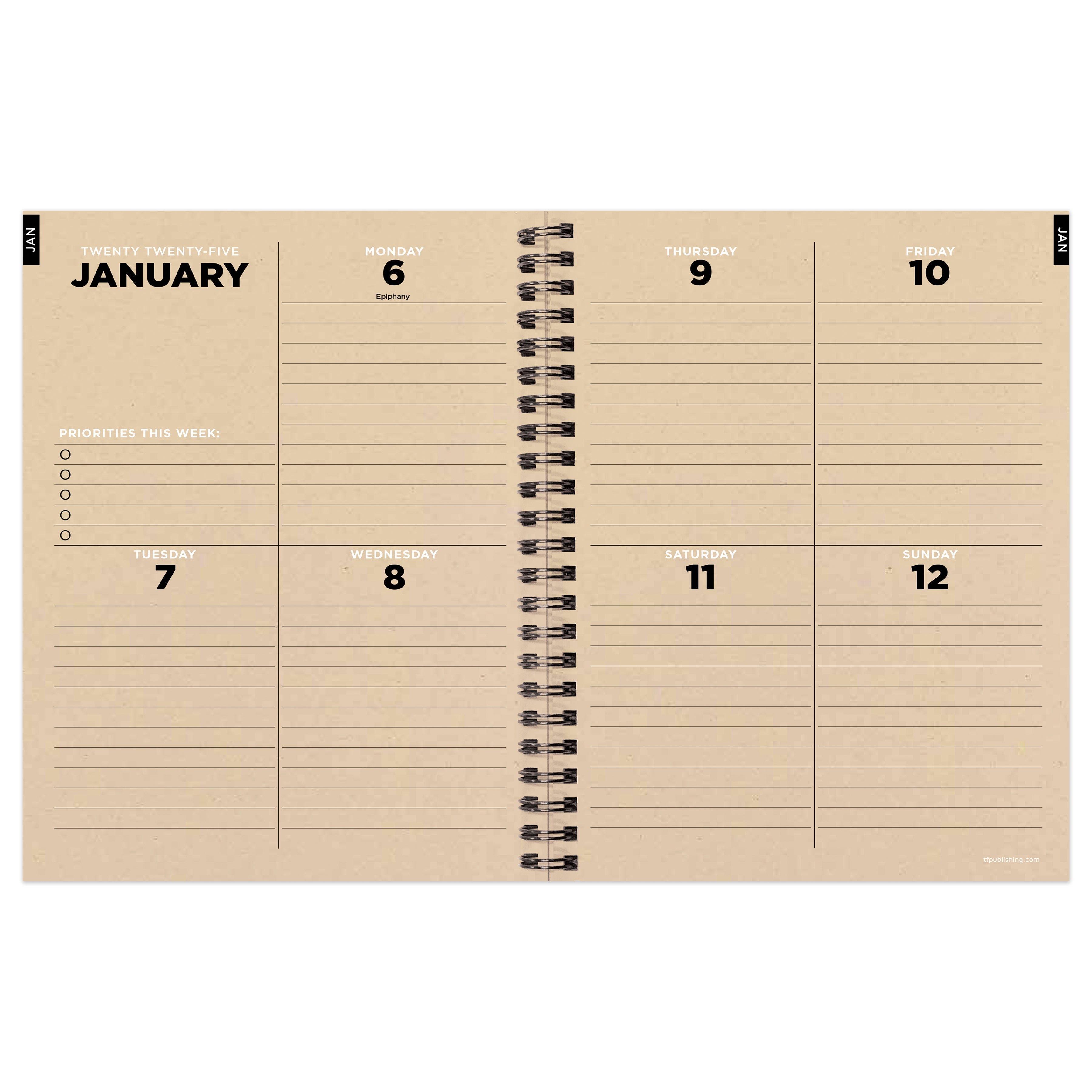 2025 Classic Composition - Medium Monthly & Weekly Diary/Planner