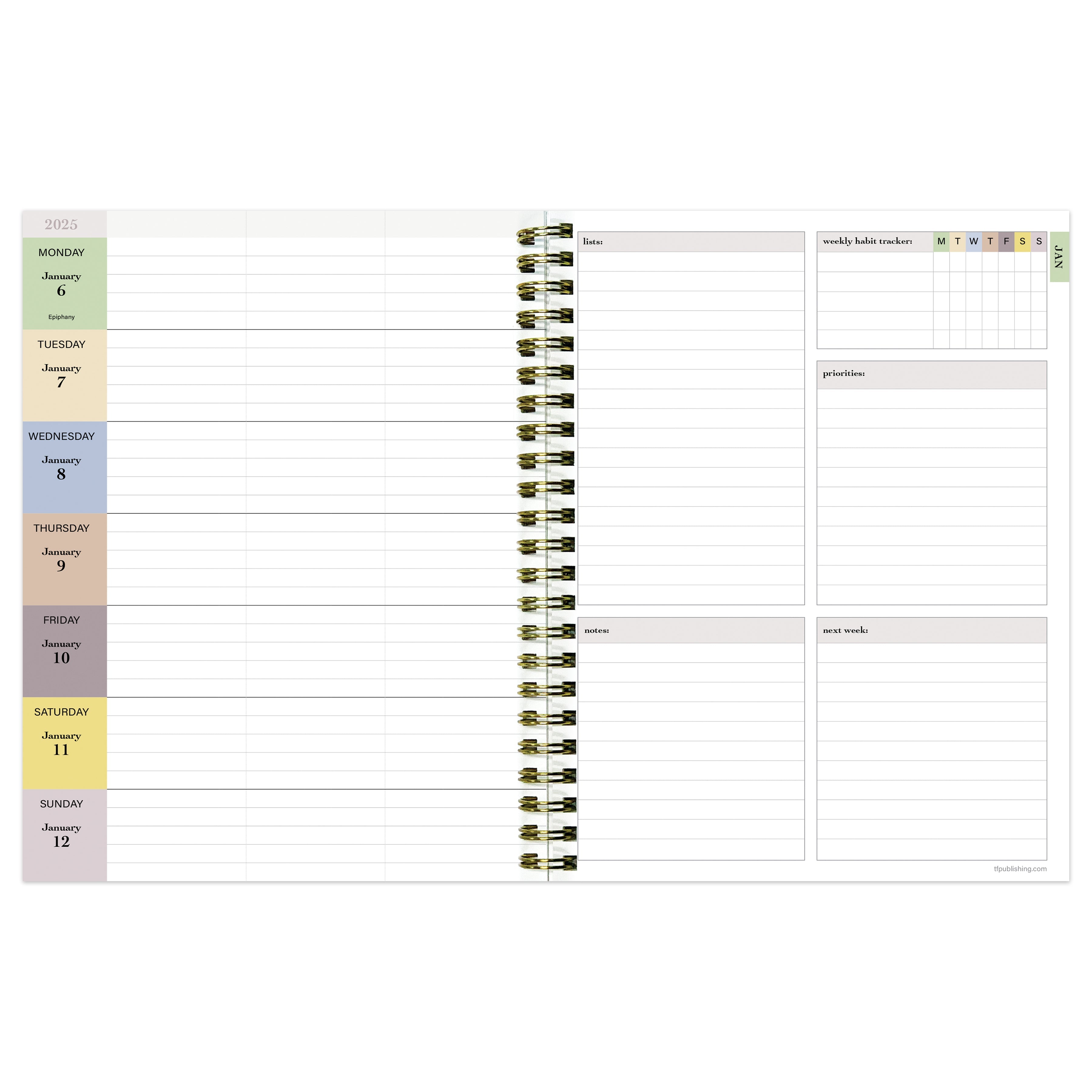 2025 Lemons of Capri - Medium Monthly & Weekly Diary/Planner