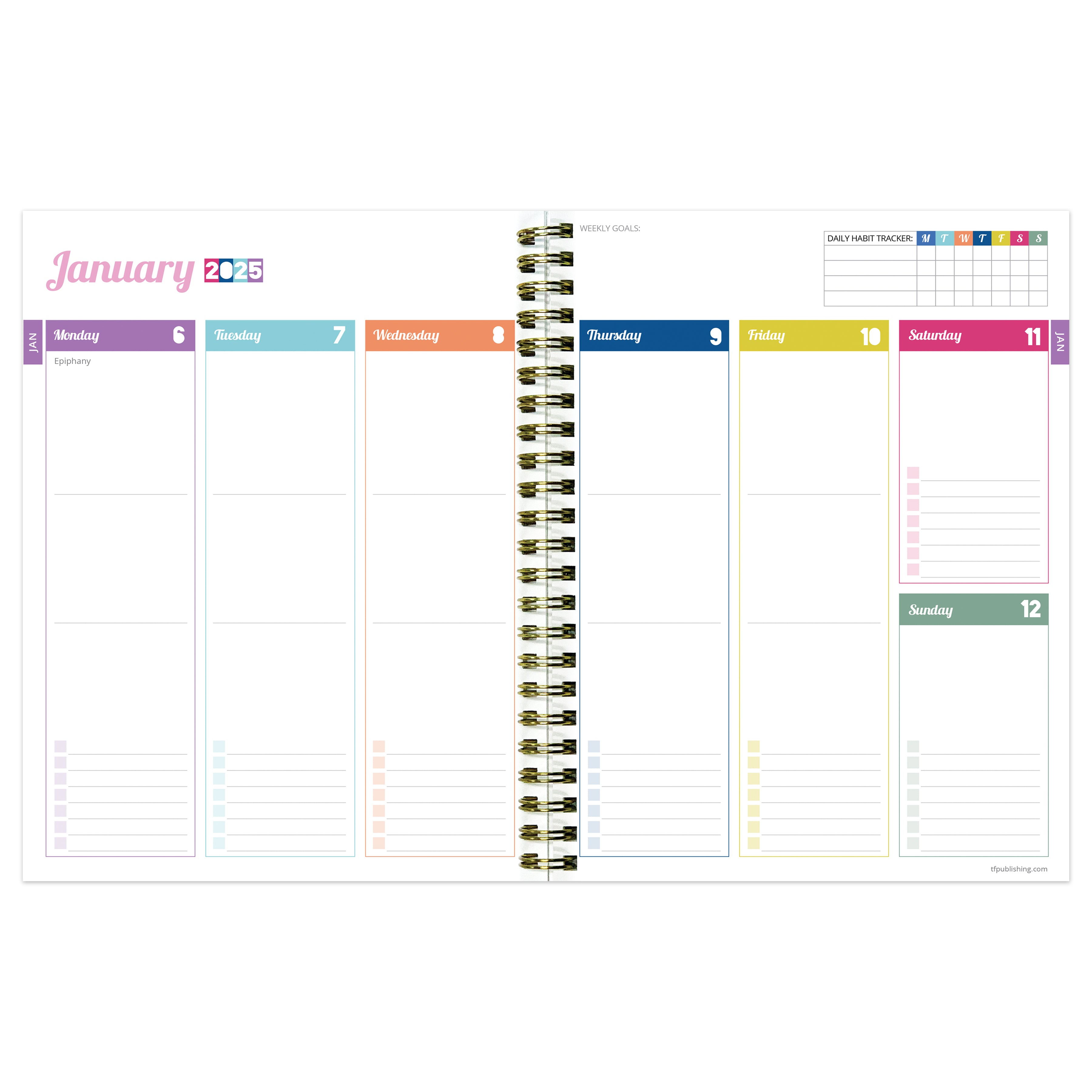 2025 Happy Hibiscus - Medium Monthly & Weekly Diary/Planner