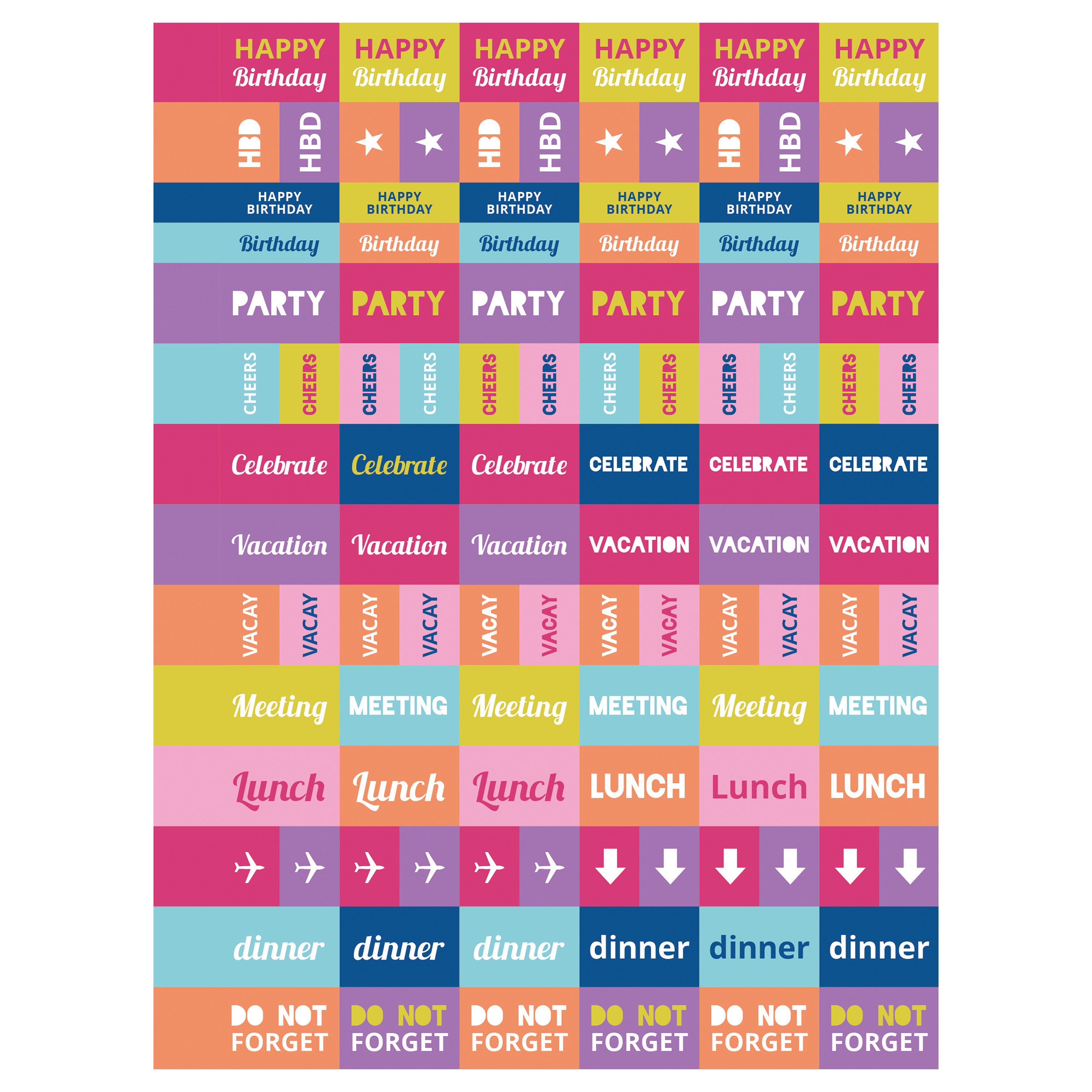 2025 Malibu Stripes - Medium Monthly & Weekly Diary/Planner