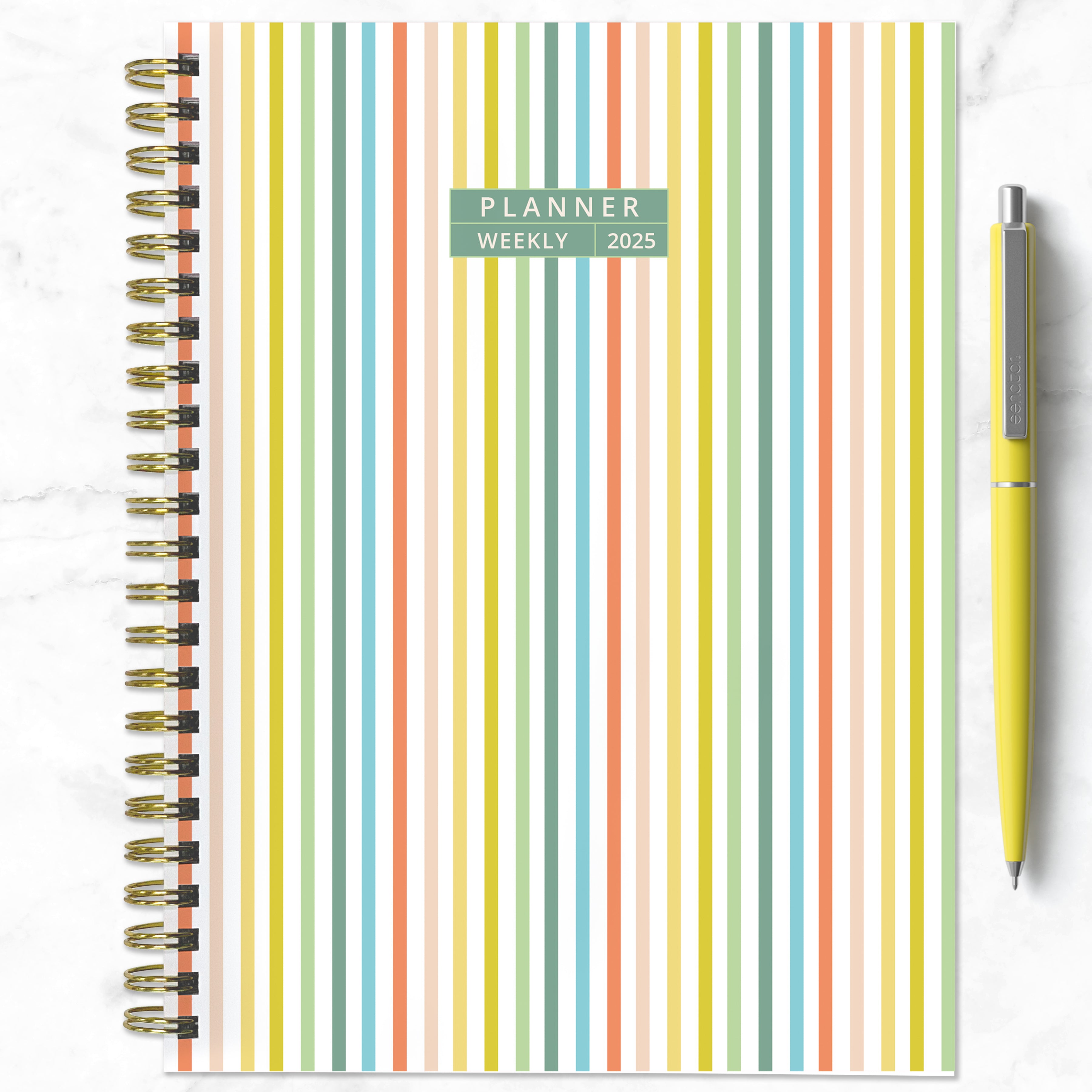 2025 Malibu Stripes - Medium Monthly & Weekly Diary/Planner