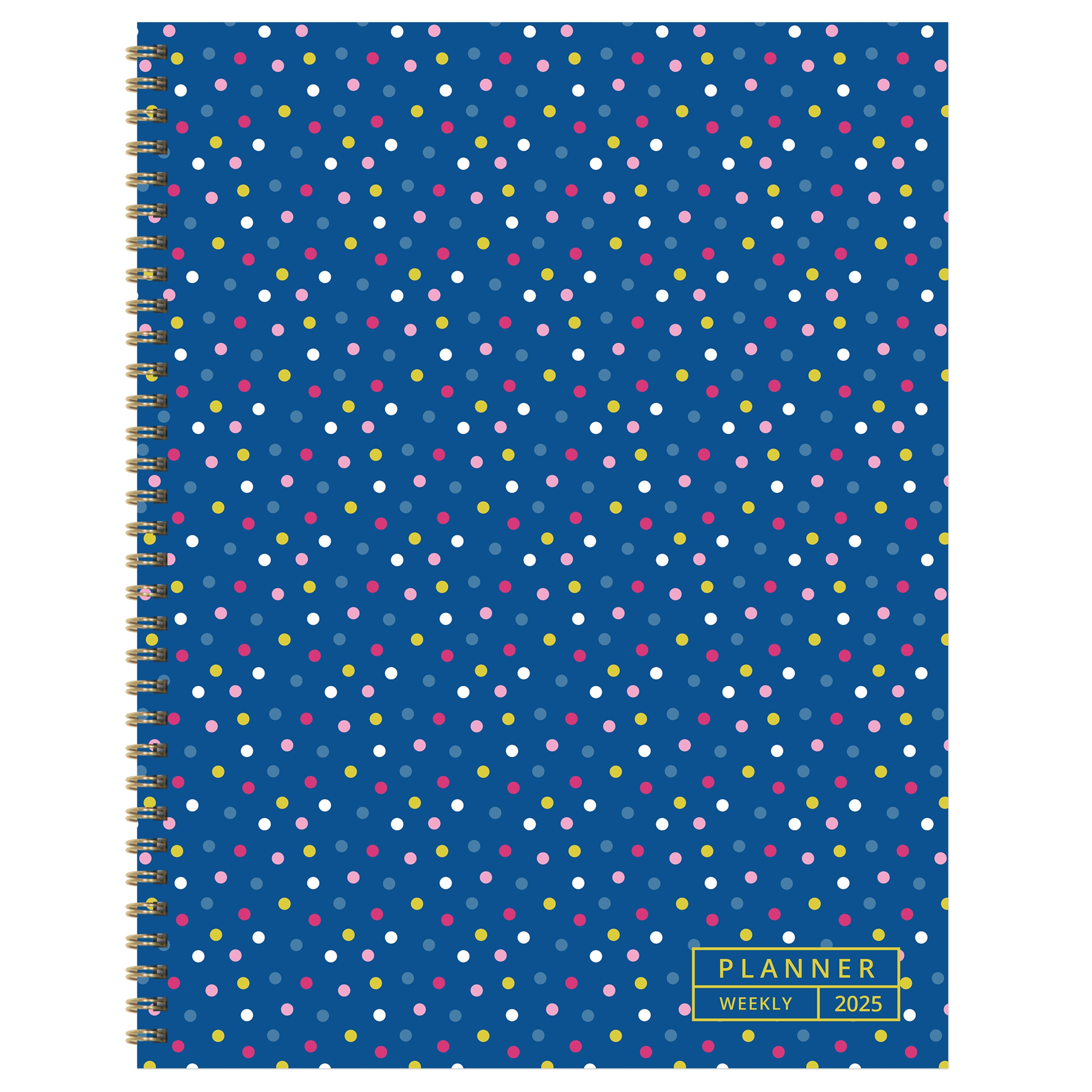 2025 Cobalt Dots - Large Monthly & Weekly Diary/Planner