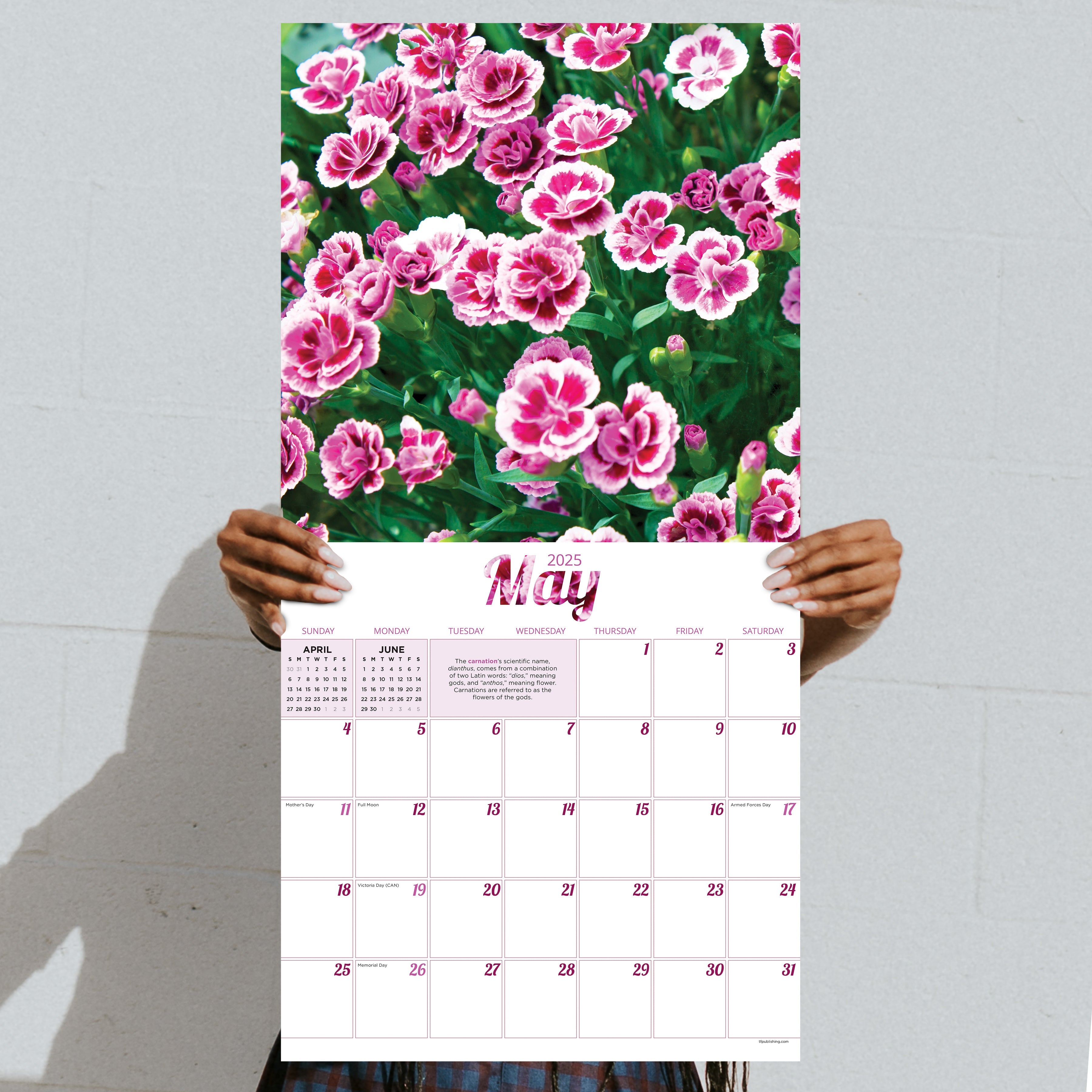 2025 Flowers by TF - Square Wall Calendar