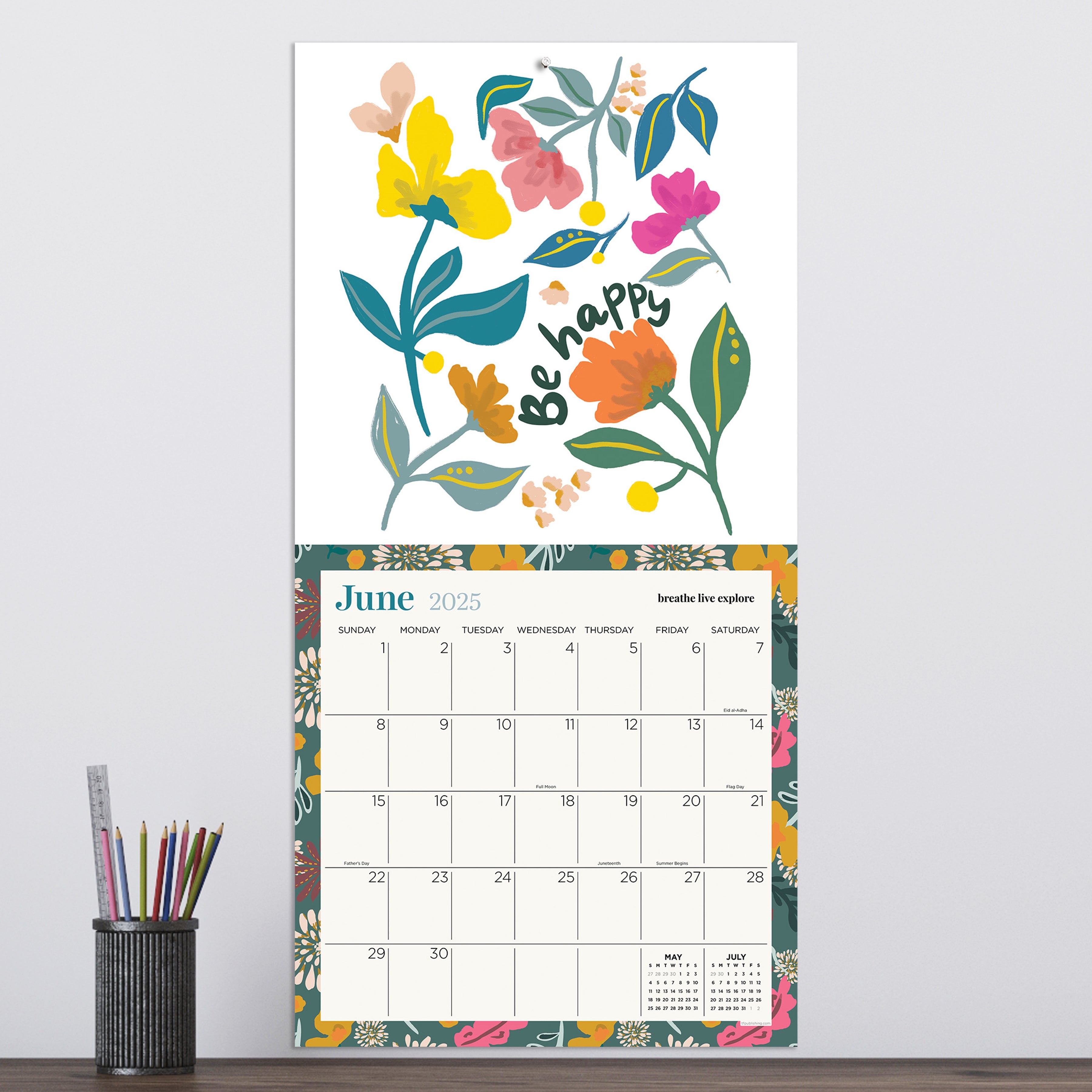 2025 Breathe Live Explore - Square Wall Calendar