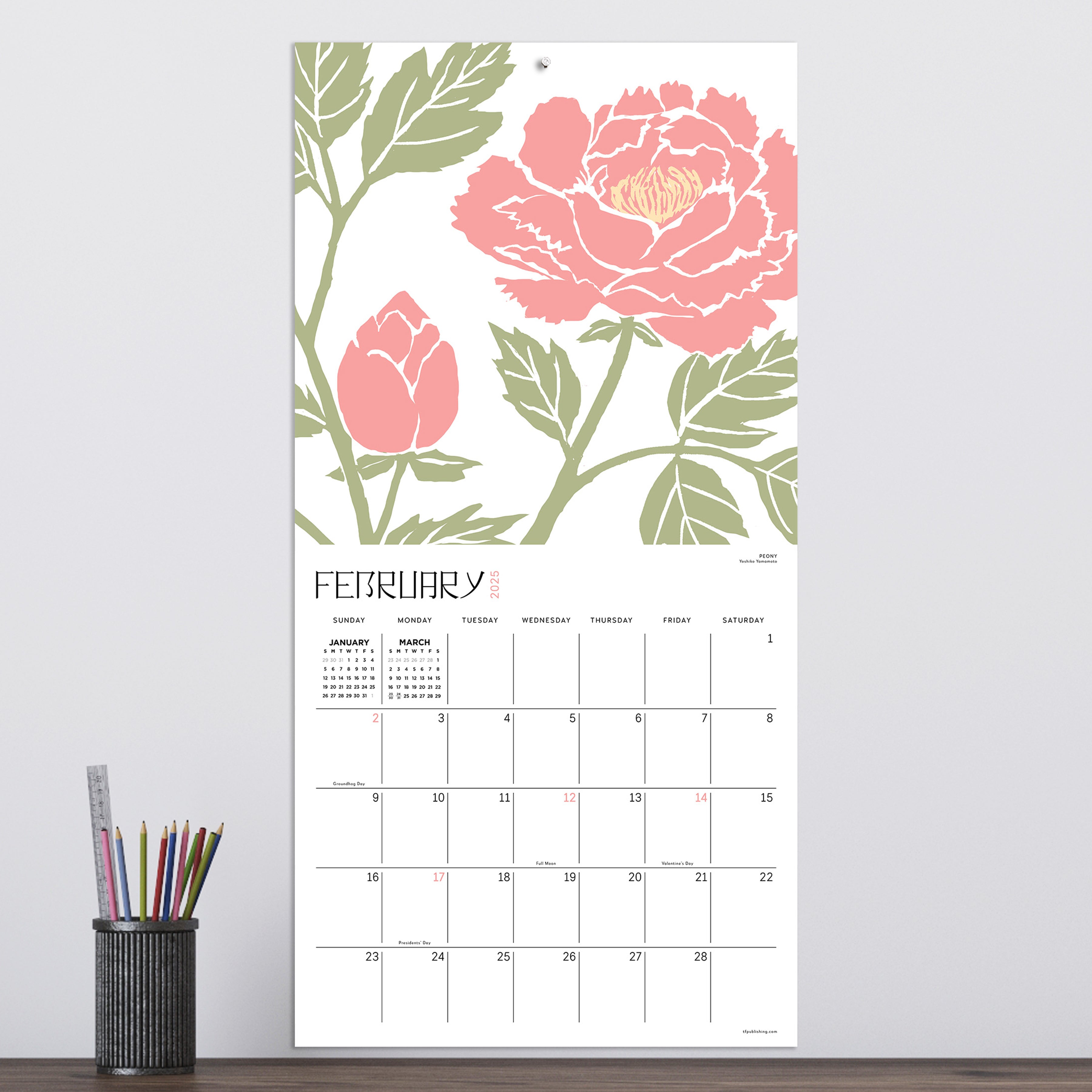 2025 Flower Garden - Square Wall Calendar