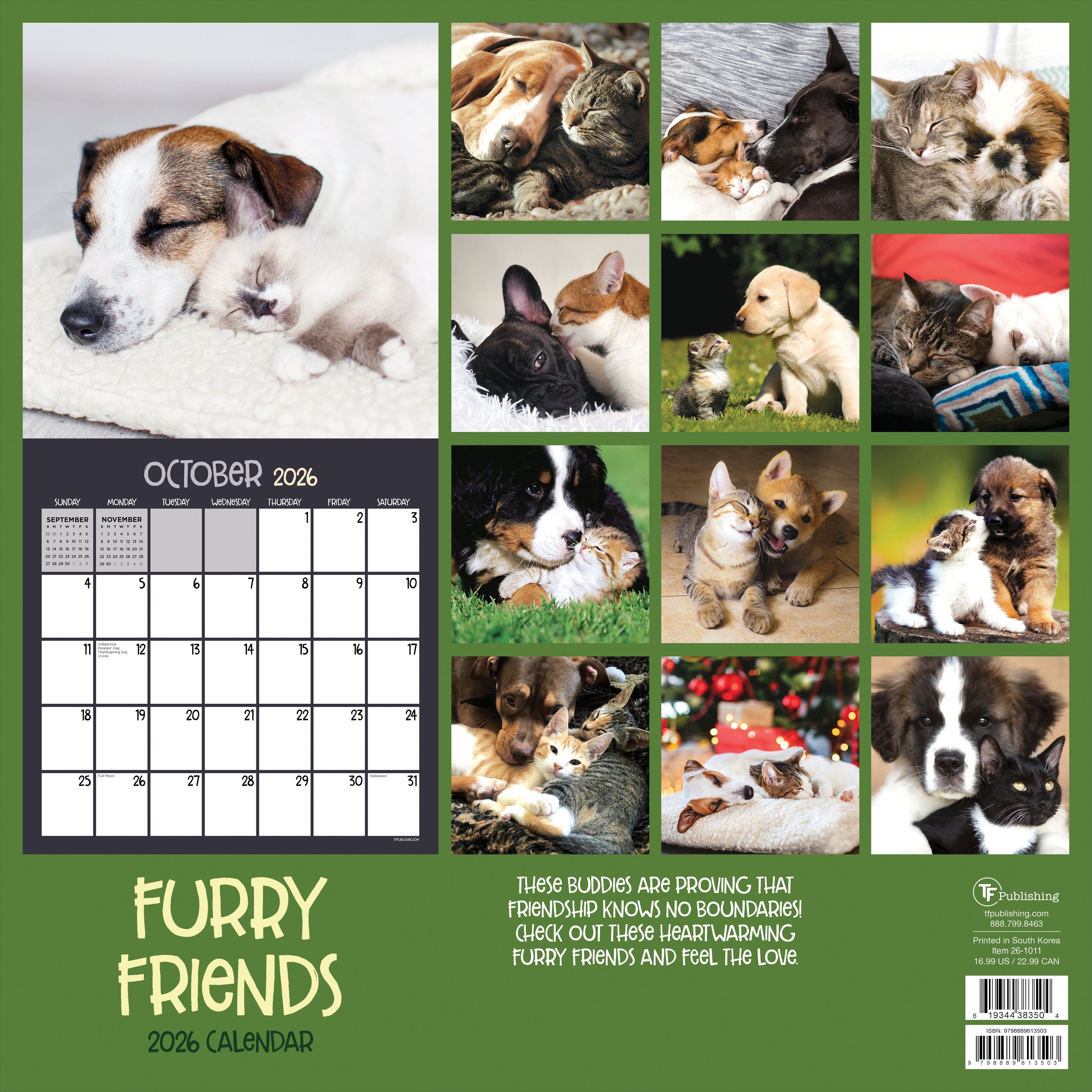 2026 Furry Friends - Square Wall Calendar