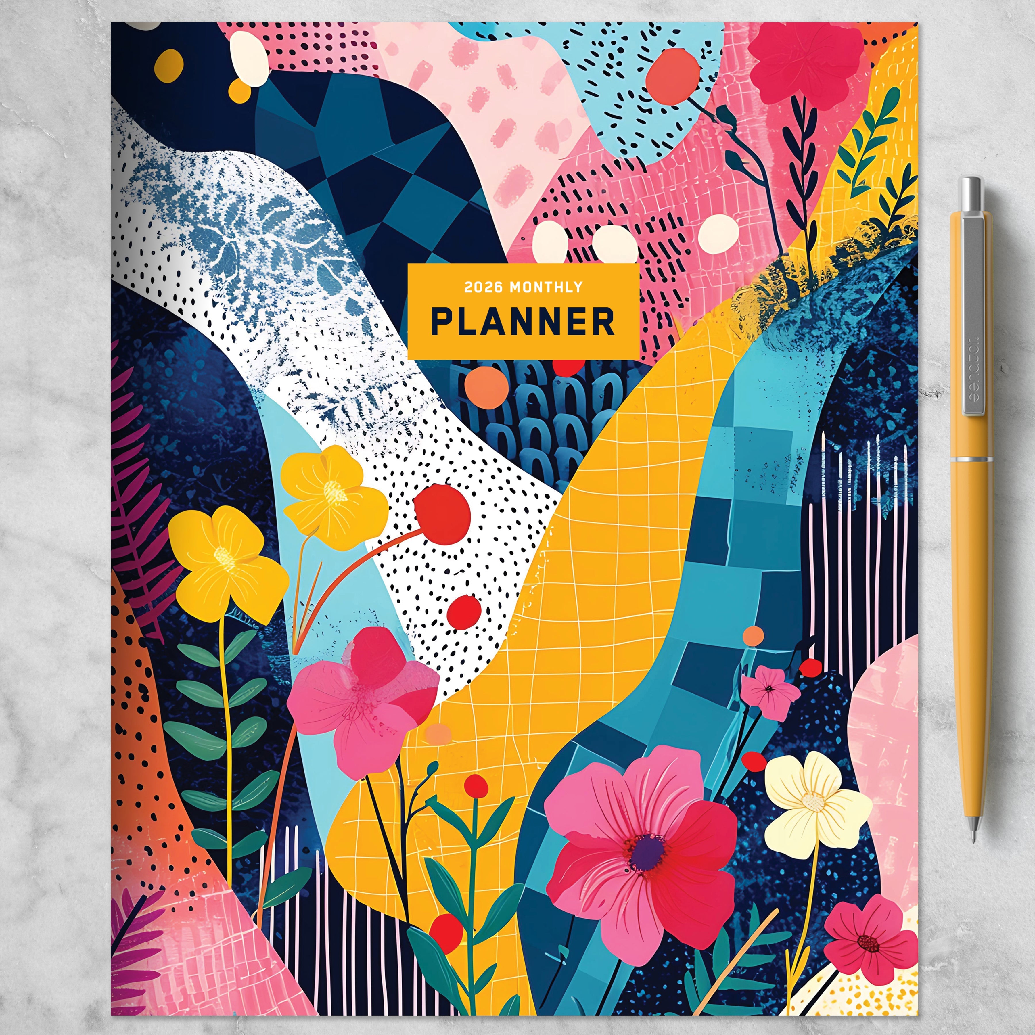 2026 Colorful Collage - Medium Monthly Diary/Planner