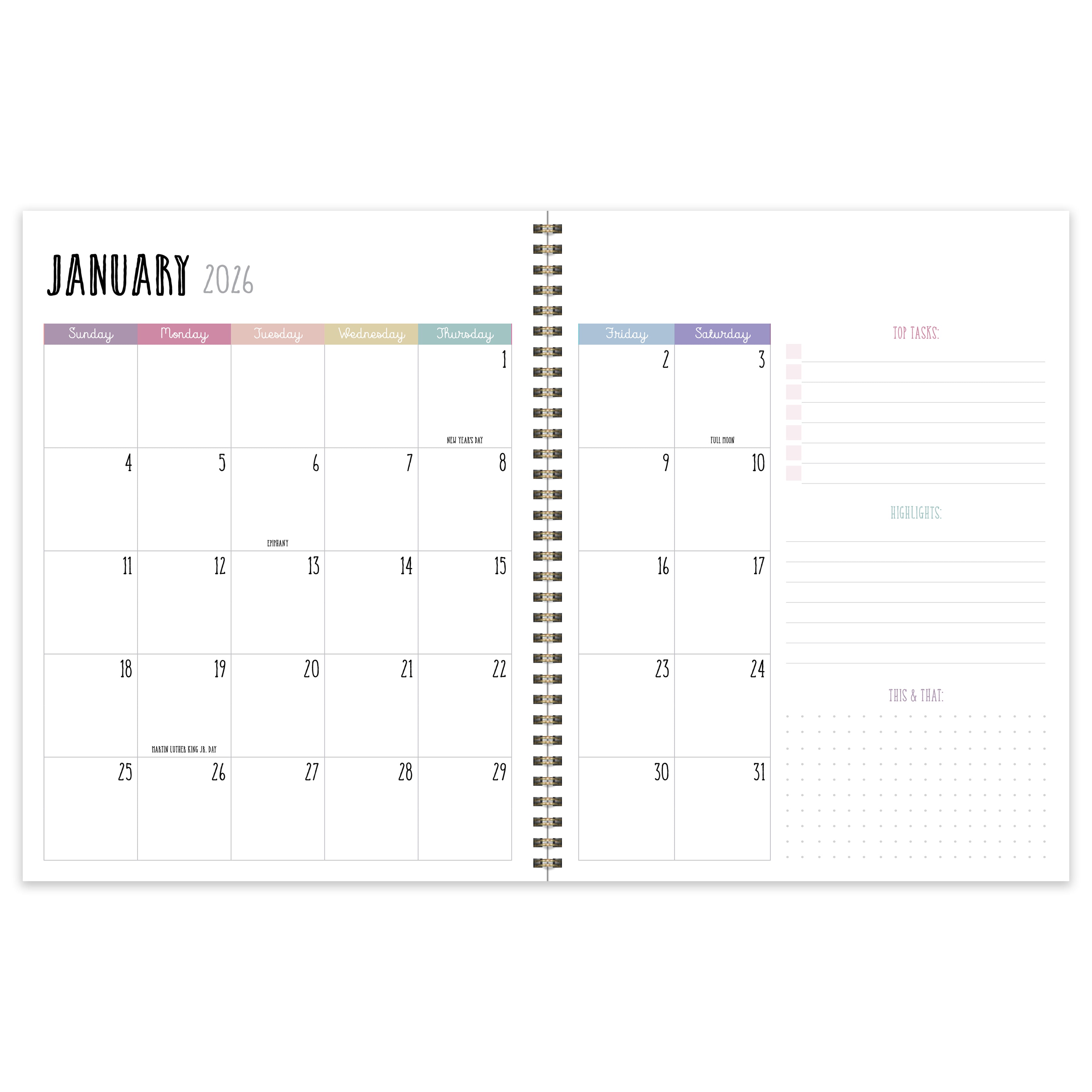 2026 Robin's Egg - Large Monthly & Weekly Diary/Planner