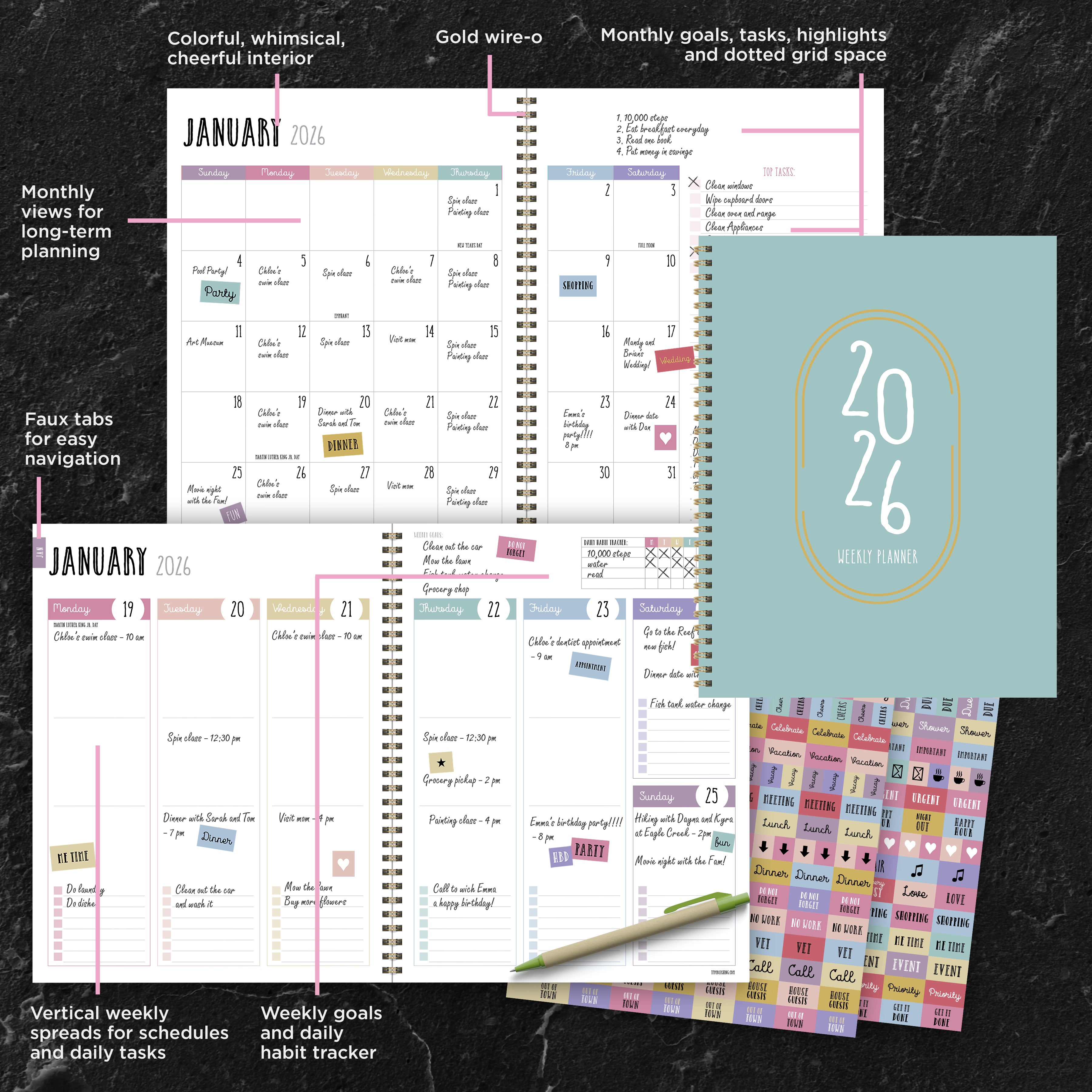 2026 Robin's Egg - Large Monthly & Weekly Diary/Planner