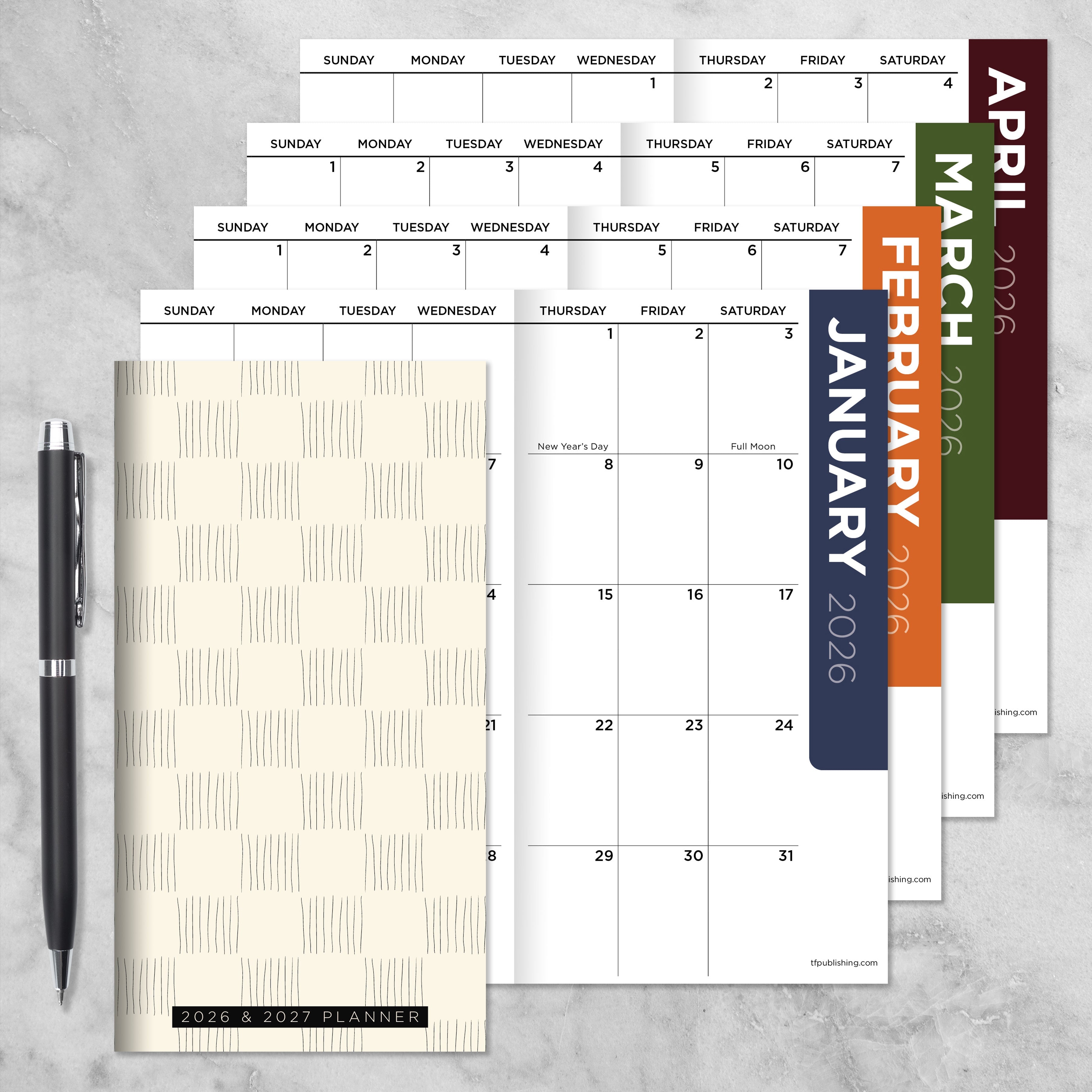 2026-2027 Checkerboard - Small Monthly Pocket Diary/Planner