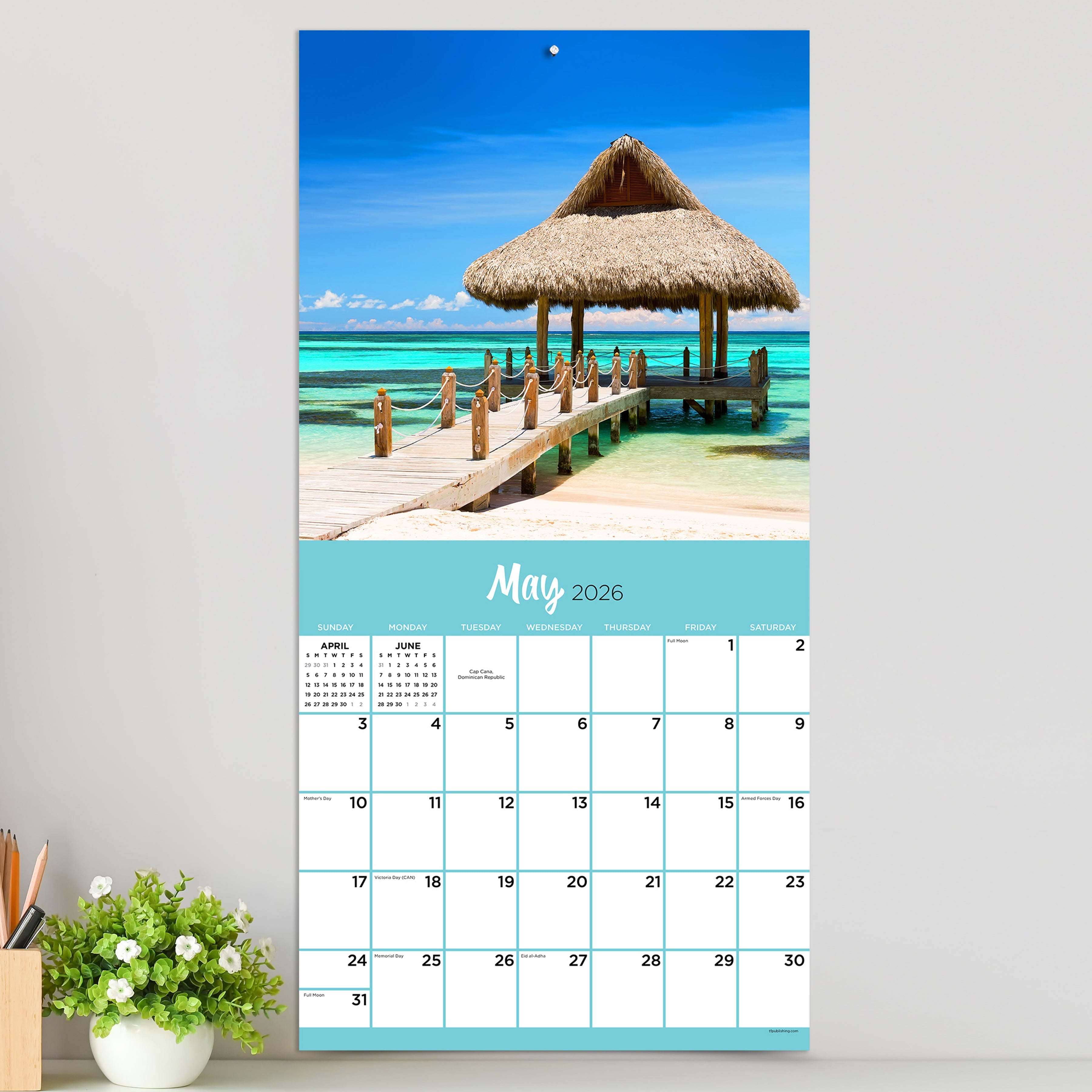 2026 Tropical Escapes - Square Wall Calendar