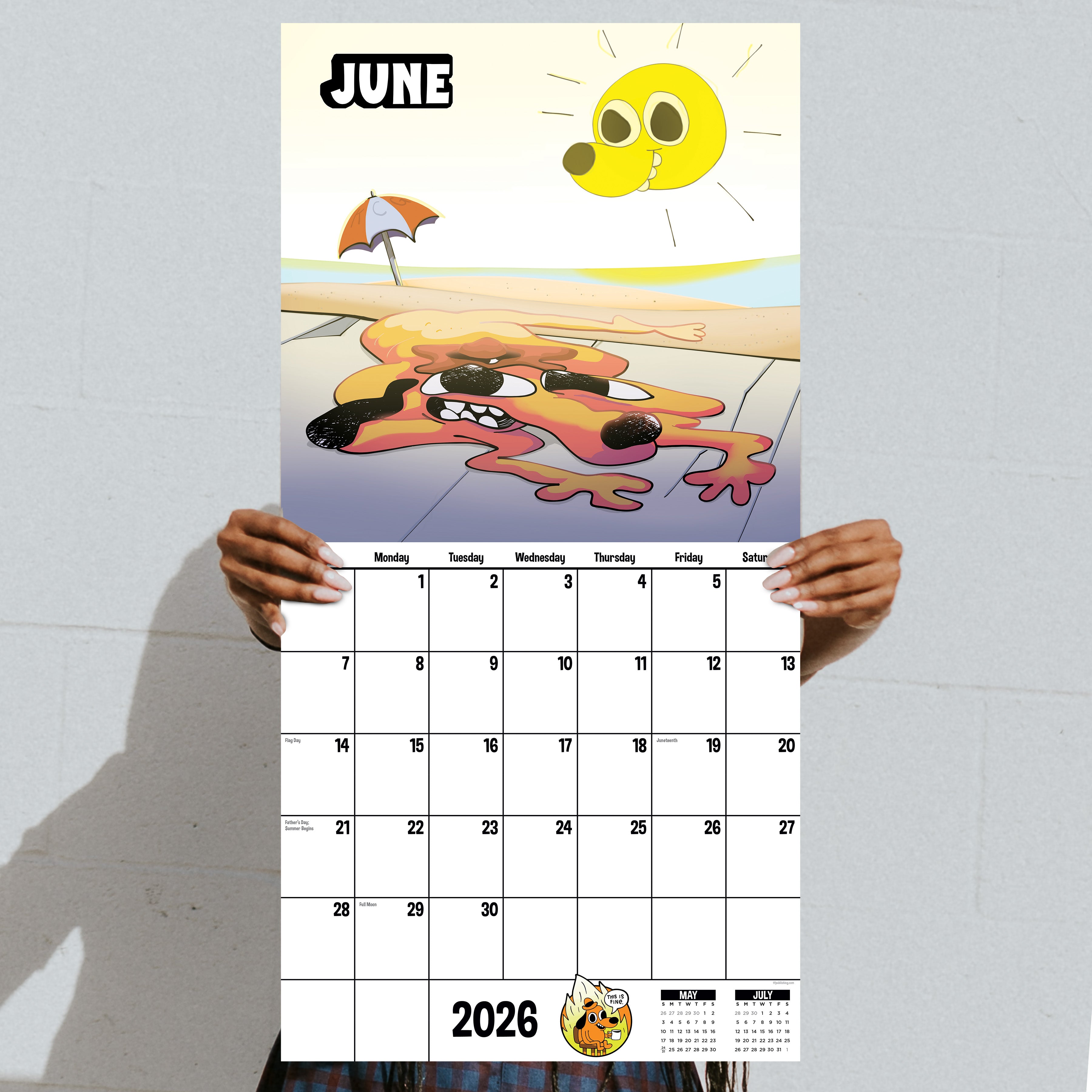 2026 THIS IS FINE - Square Wall Calendar