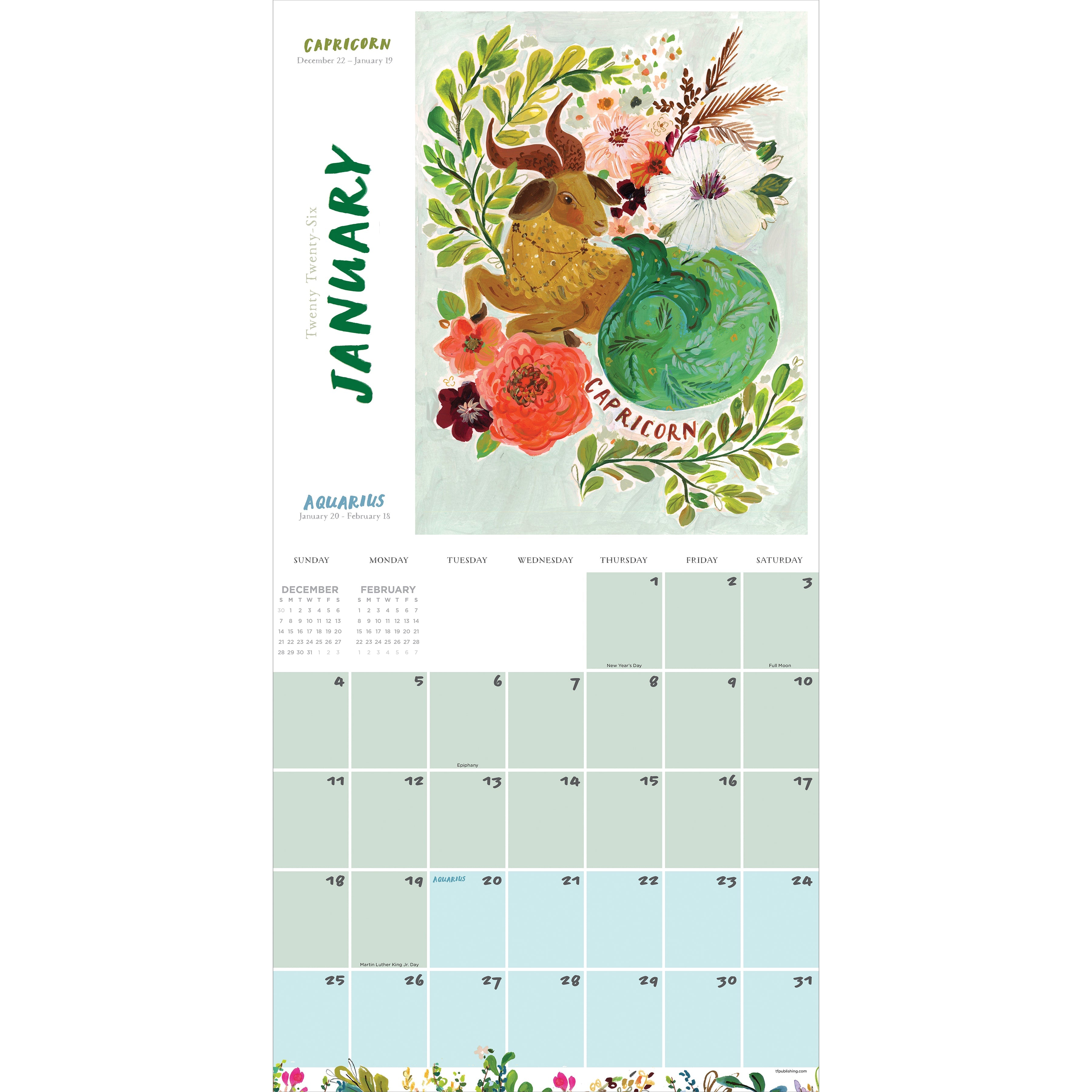 2026 Zodiac - Square Wall Calendar