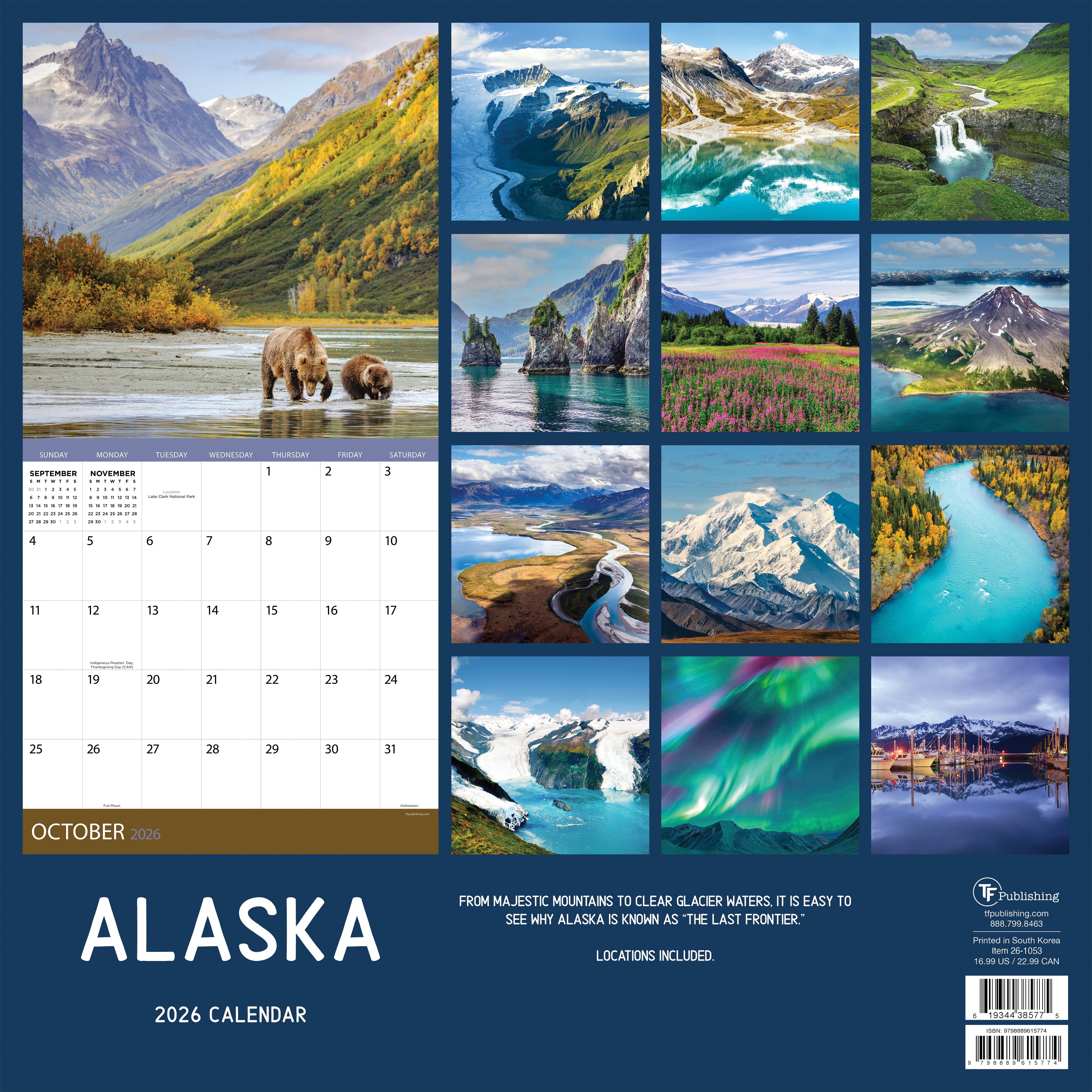 2026 Alaska - Square Wall Calendar