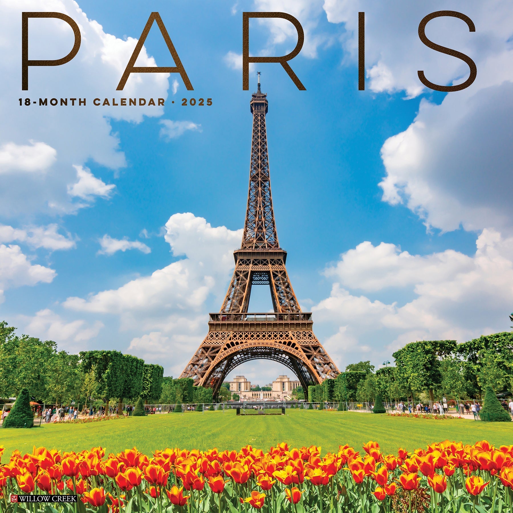 2025 Paris (w/foil) - Square Wall Calendar (US Only)