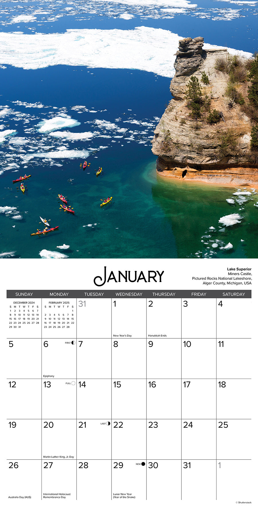 2025 Great Lakes - Square Wall Calendar (US Only)