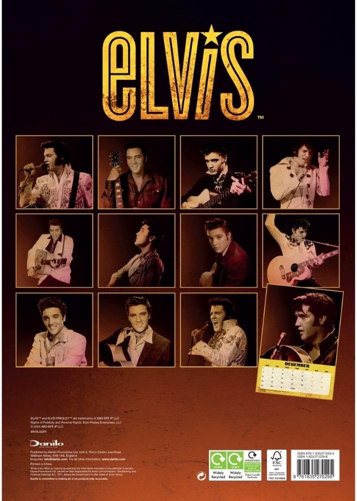 2025 Elvis - A3 Wall Calendar