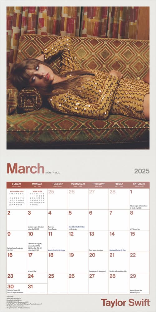 2025 Taylor Swift - Mini Wall Calendar