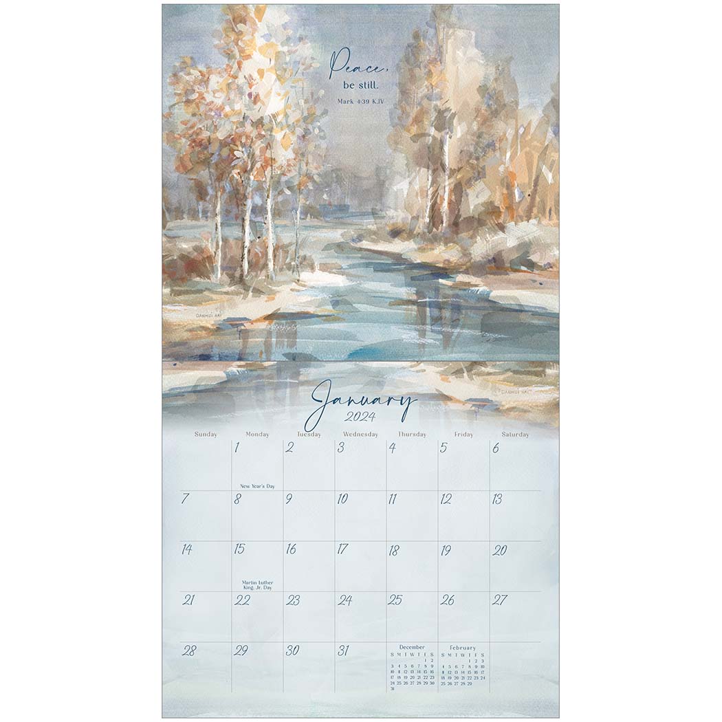 2024 Legacy Light Gently Falling - Scripture - Deluxe Wall Calendar
