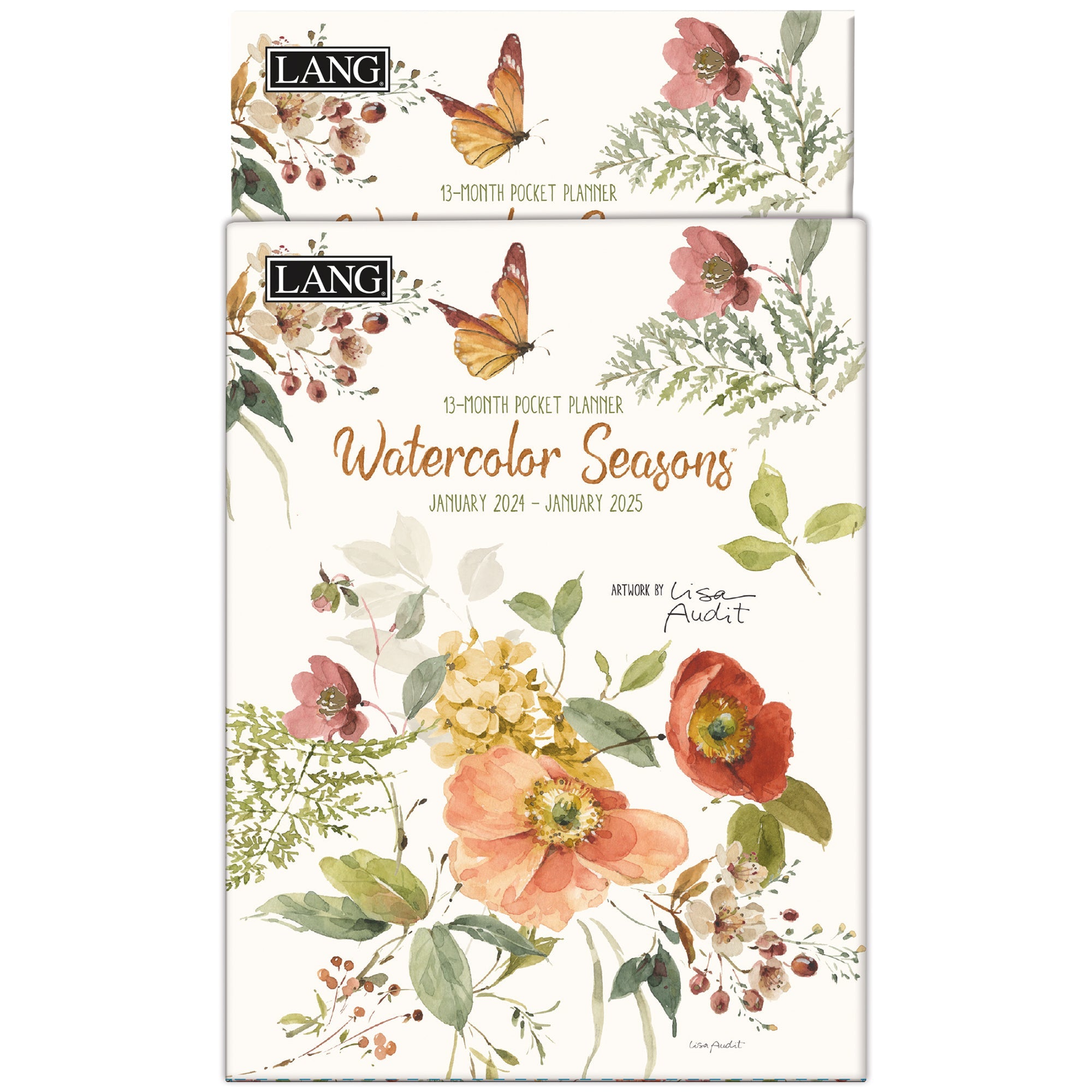 2024 LANG Watercolor Seasons - 13 Month Pocket Diary/Planner