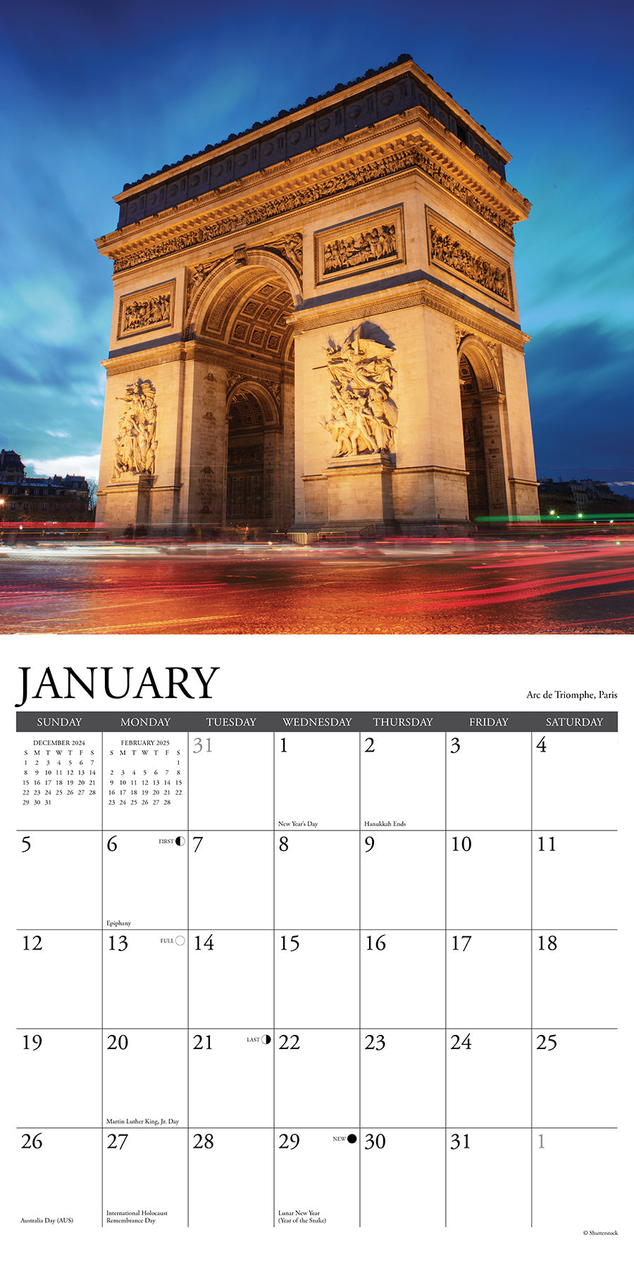 2025 France - Square Wall Calendar (US Only)