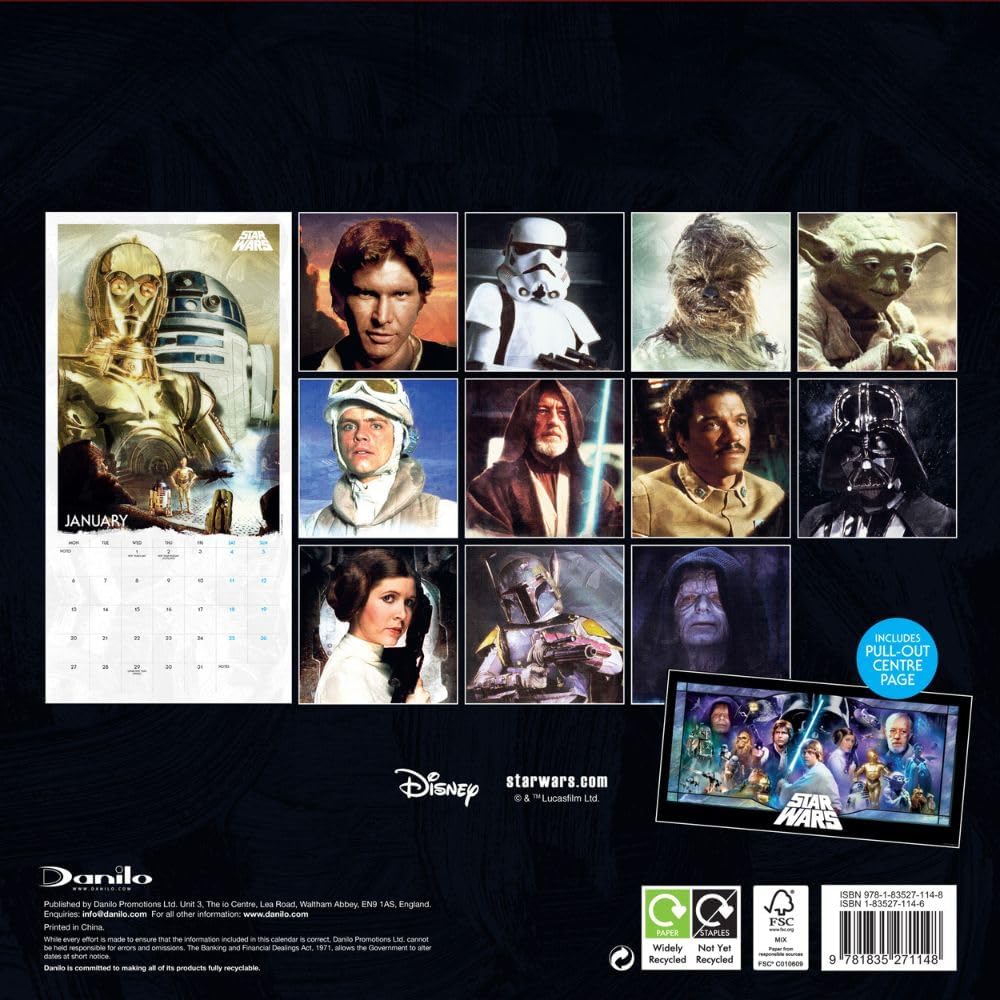 2025 Star Wars Classic - Calendar & Diary Gift Box Set