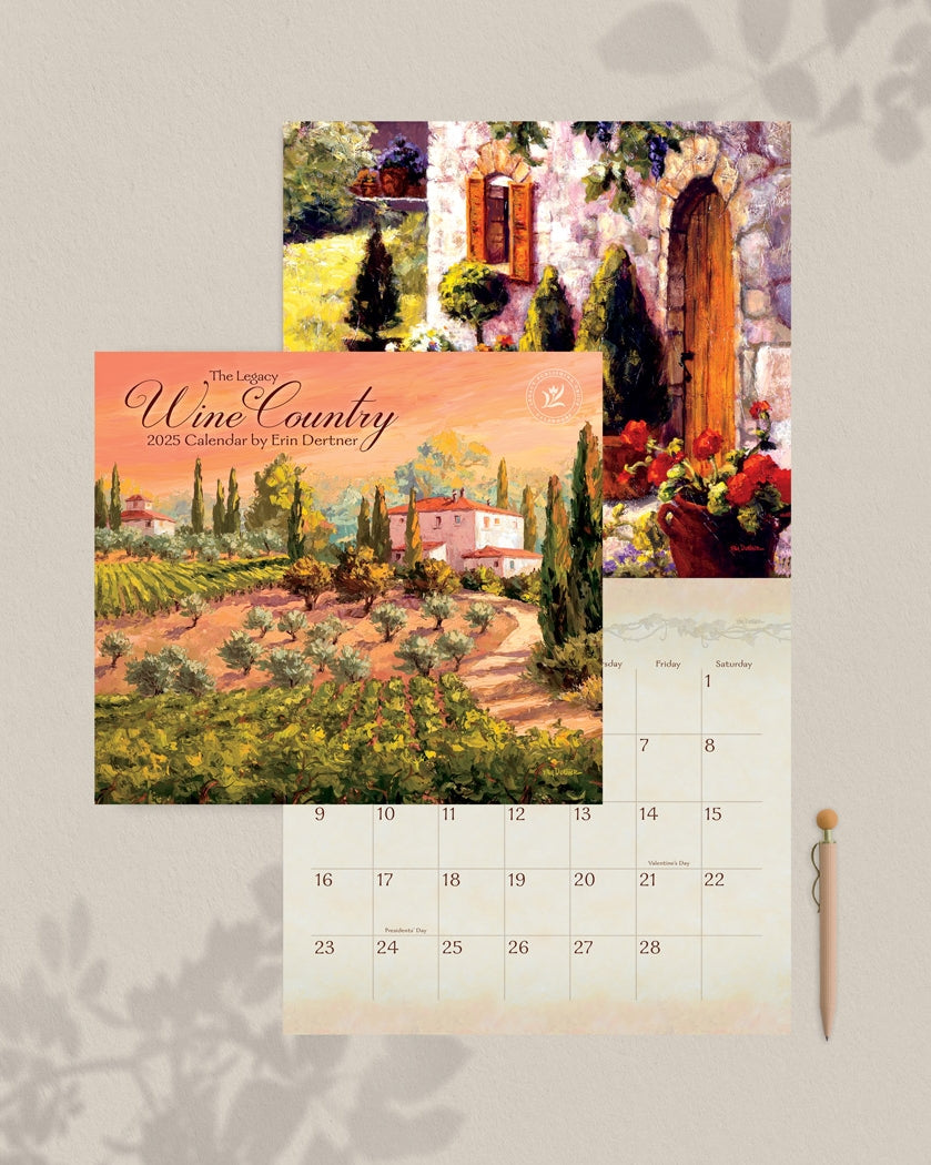 2025 Legacy Wine Country - Deluxe Wall Calendar