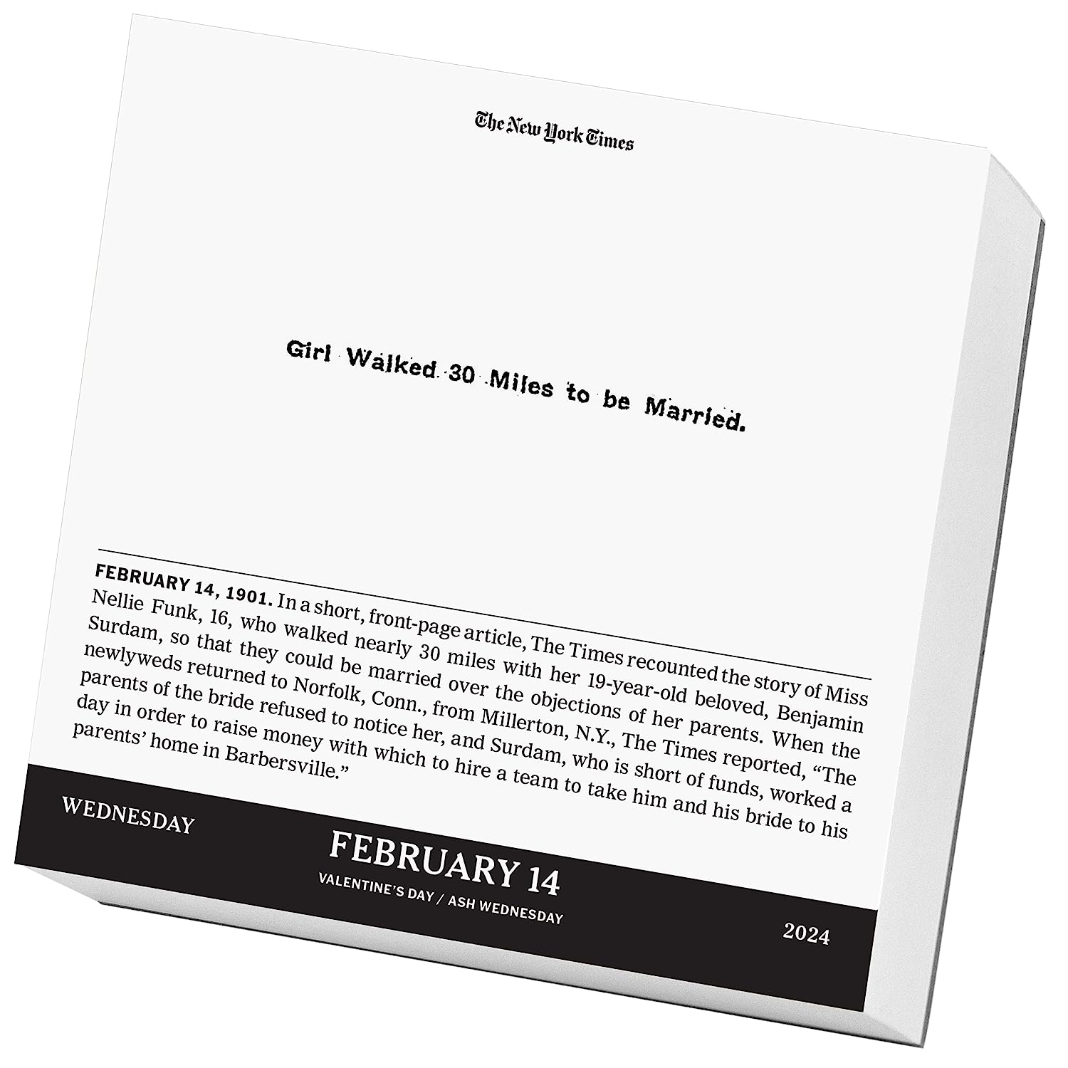 2024 The New York Times Headlines In History - Daily Boxed Page-A-Day Calendar  SOLD OUT