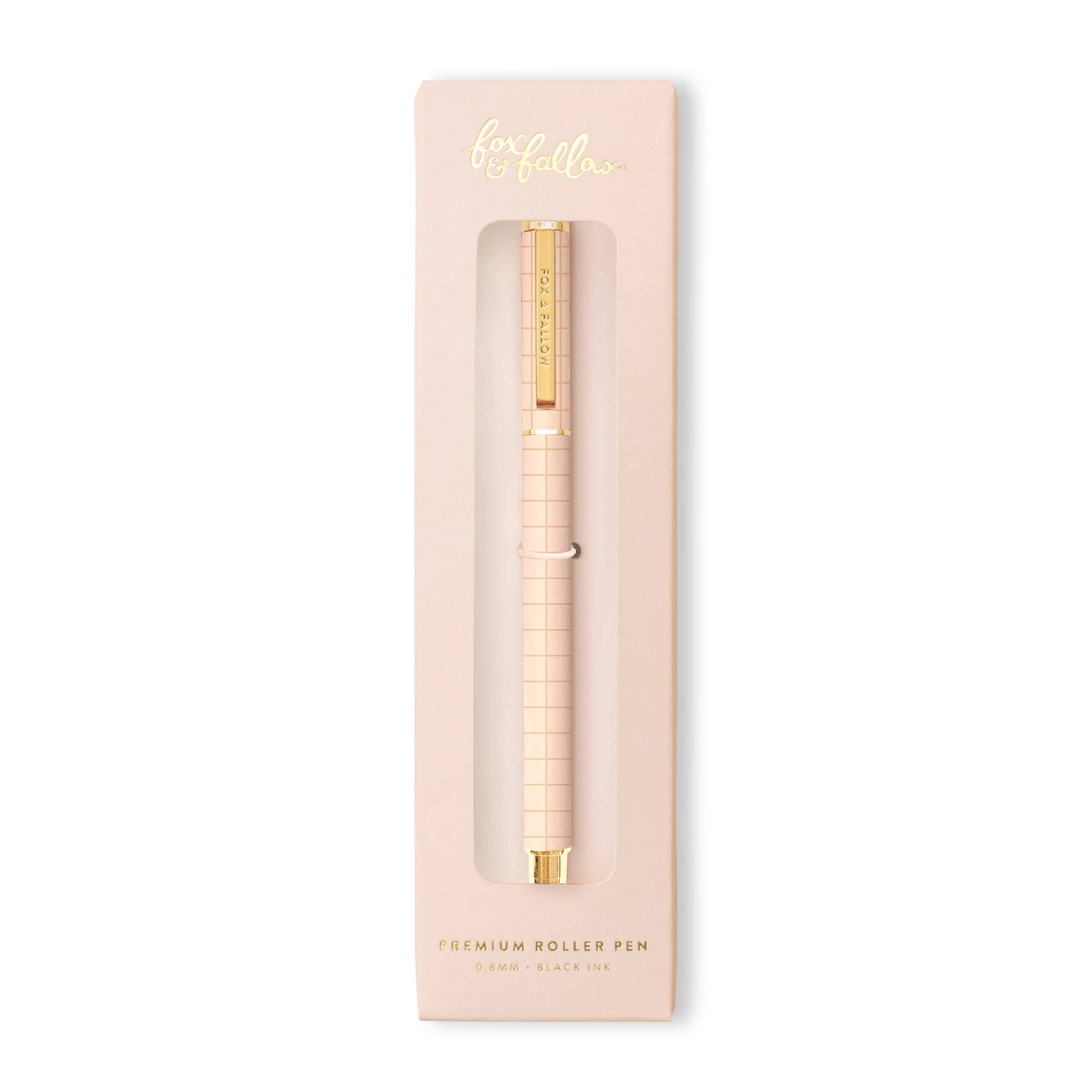 Blush Grid - Rollerball Pen (Boxed)