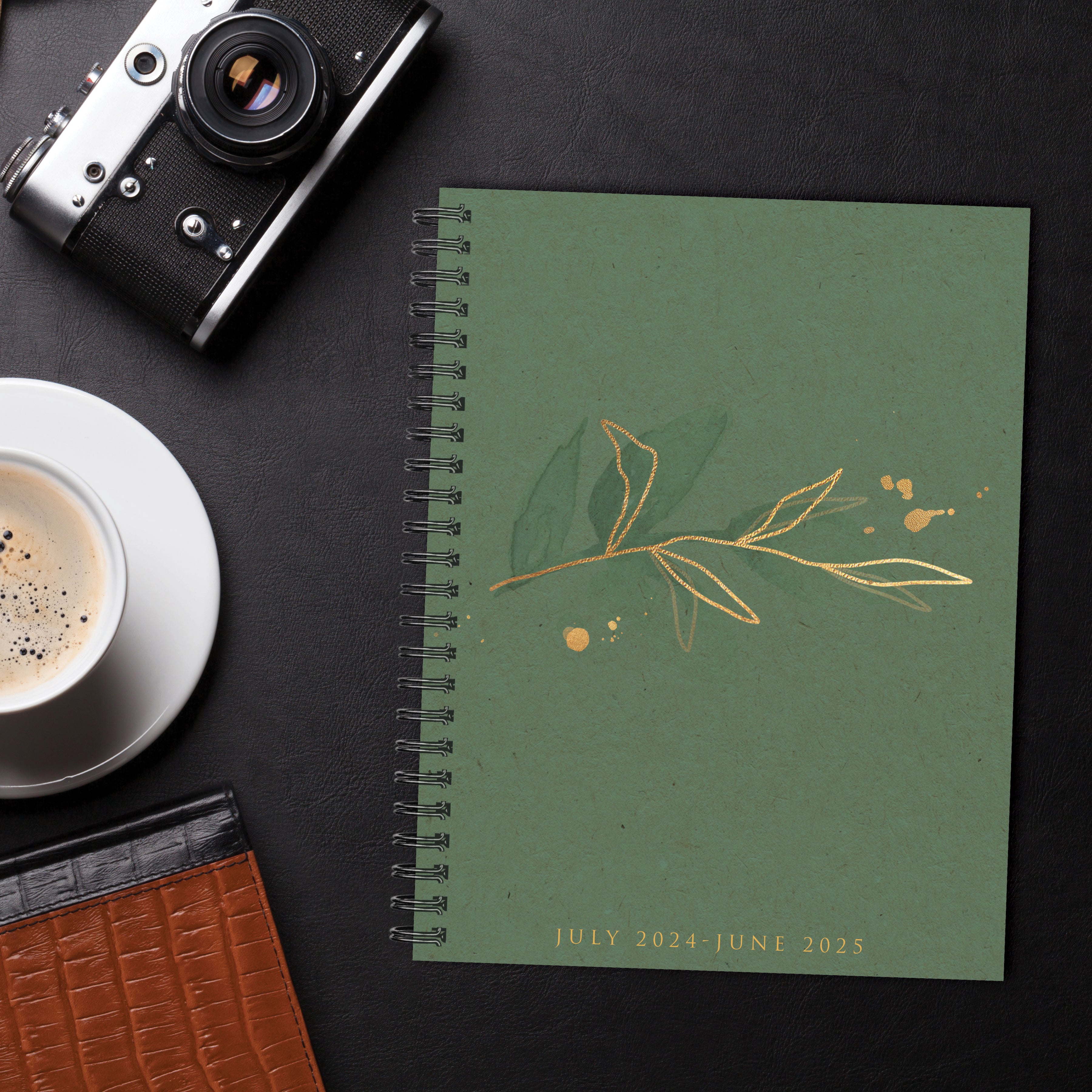 July 2024 - June 2025 Ivy Green - Medium Weekly & Monthly Academic Year Diary/Planner