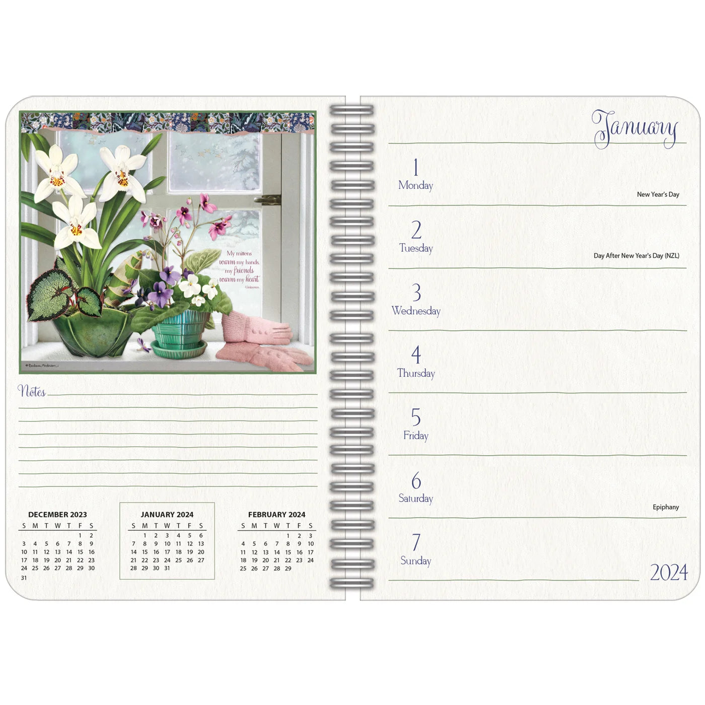 2024 LANG Garden Botanicals - Monthly Engagement Diary/Planner
