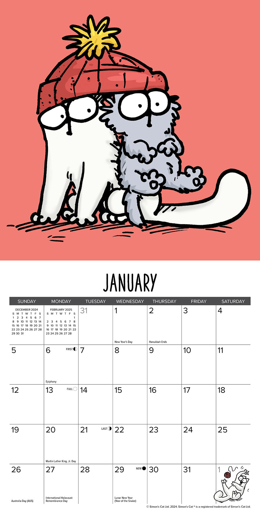 2025 Simon's Cat - Mini Wall Calendar (US Only)