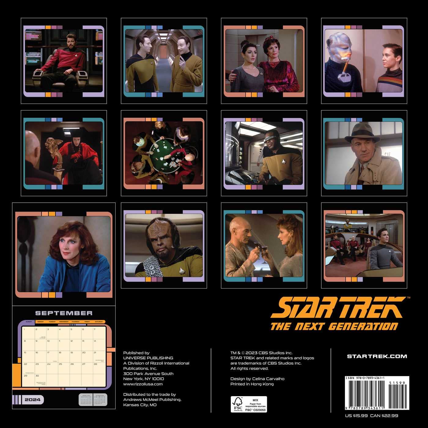 2024 Star Trek: The Next Generation - Square Wall Calendar  SOLD OUT