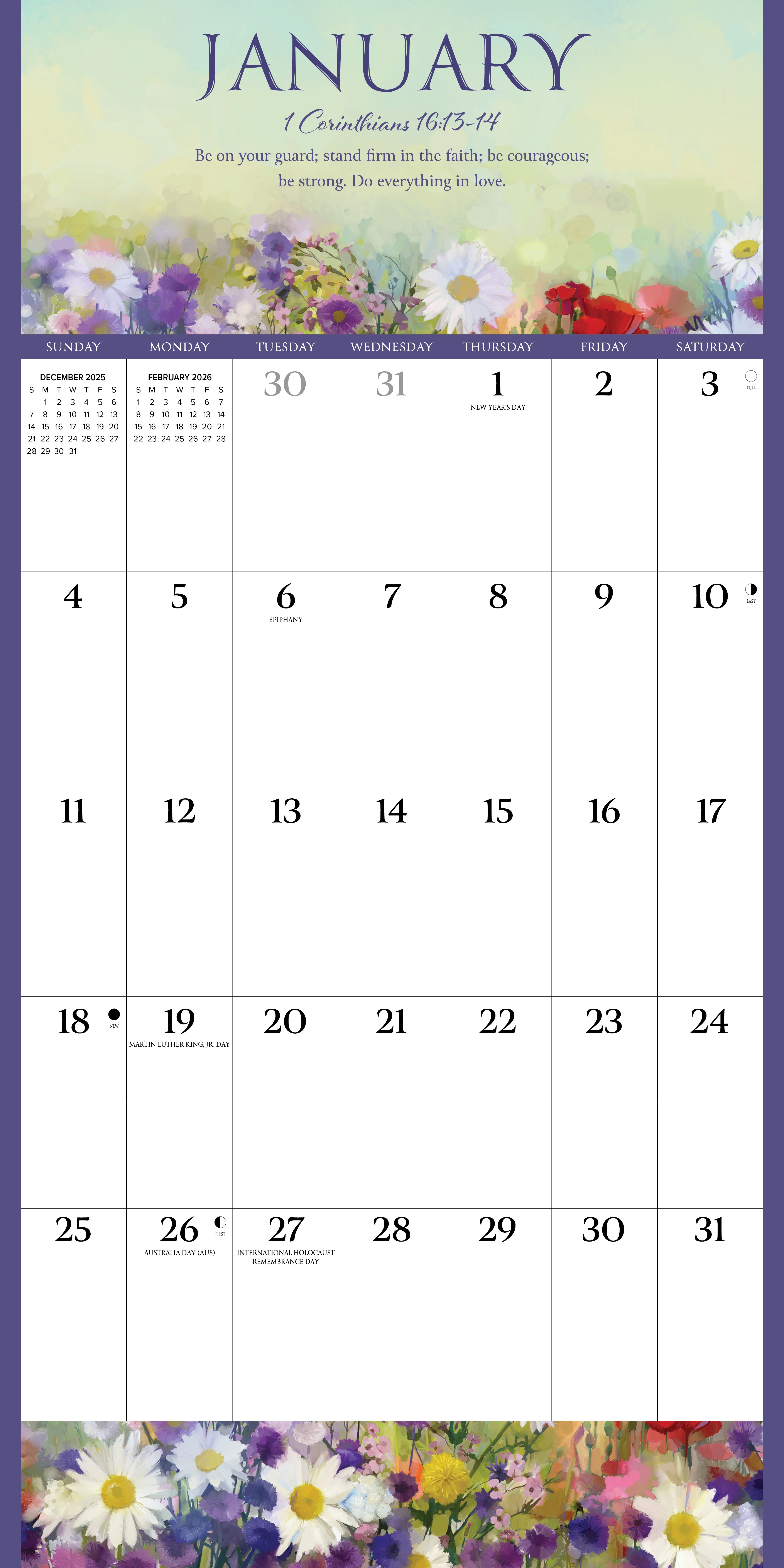 2026 Bible Verses - Square Wall