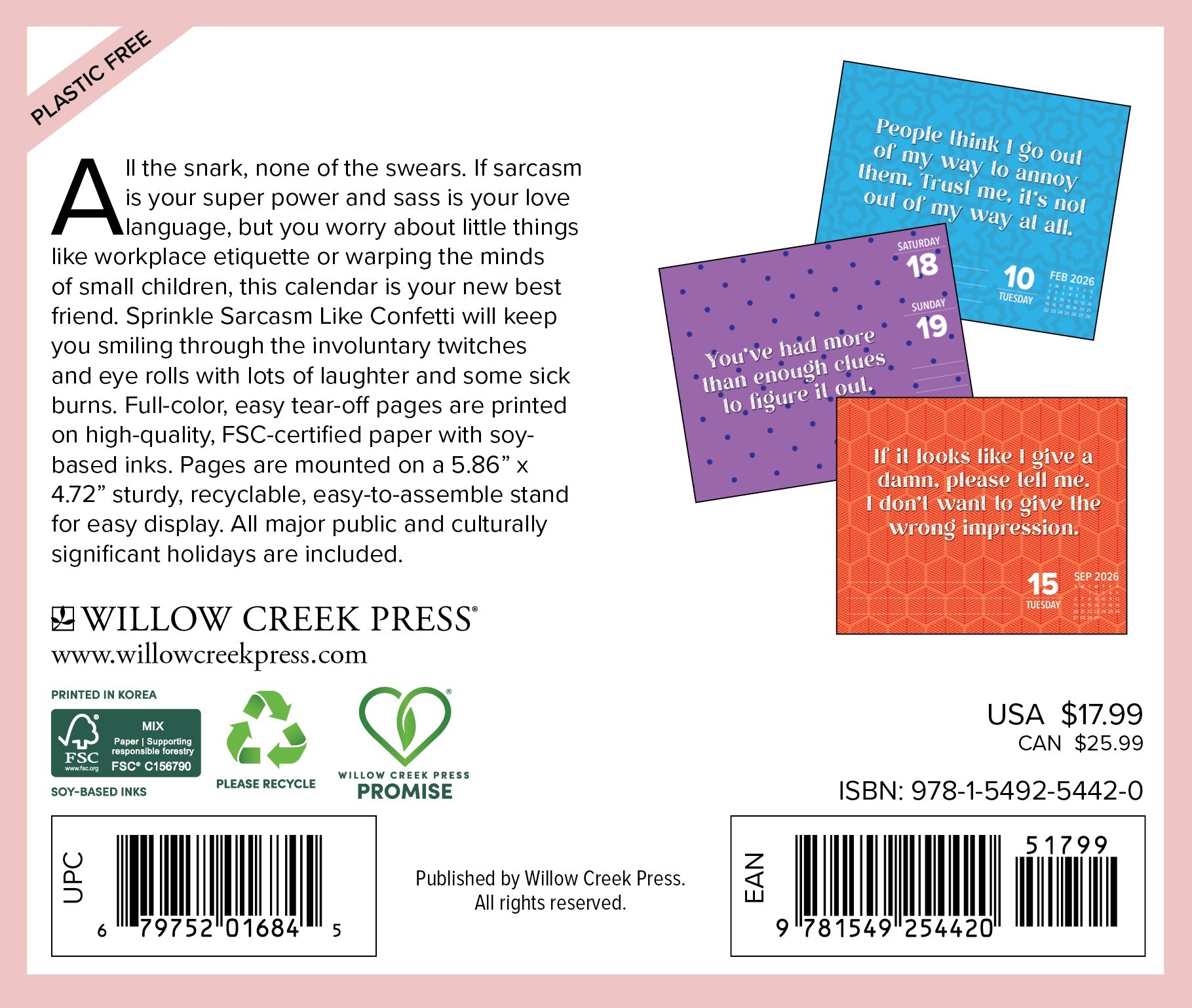 2026 Sprinkle Sarcasm Like Confetti - Boxed Page-A-Day