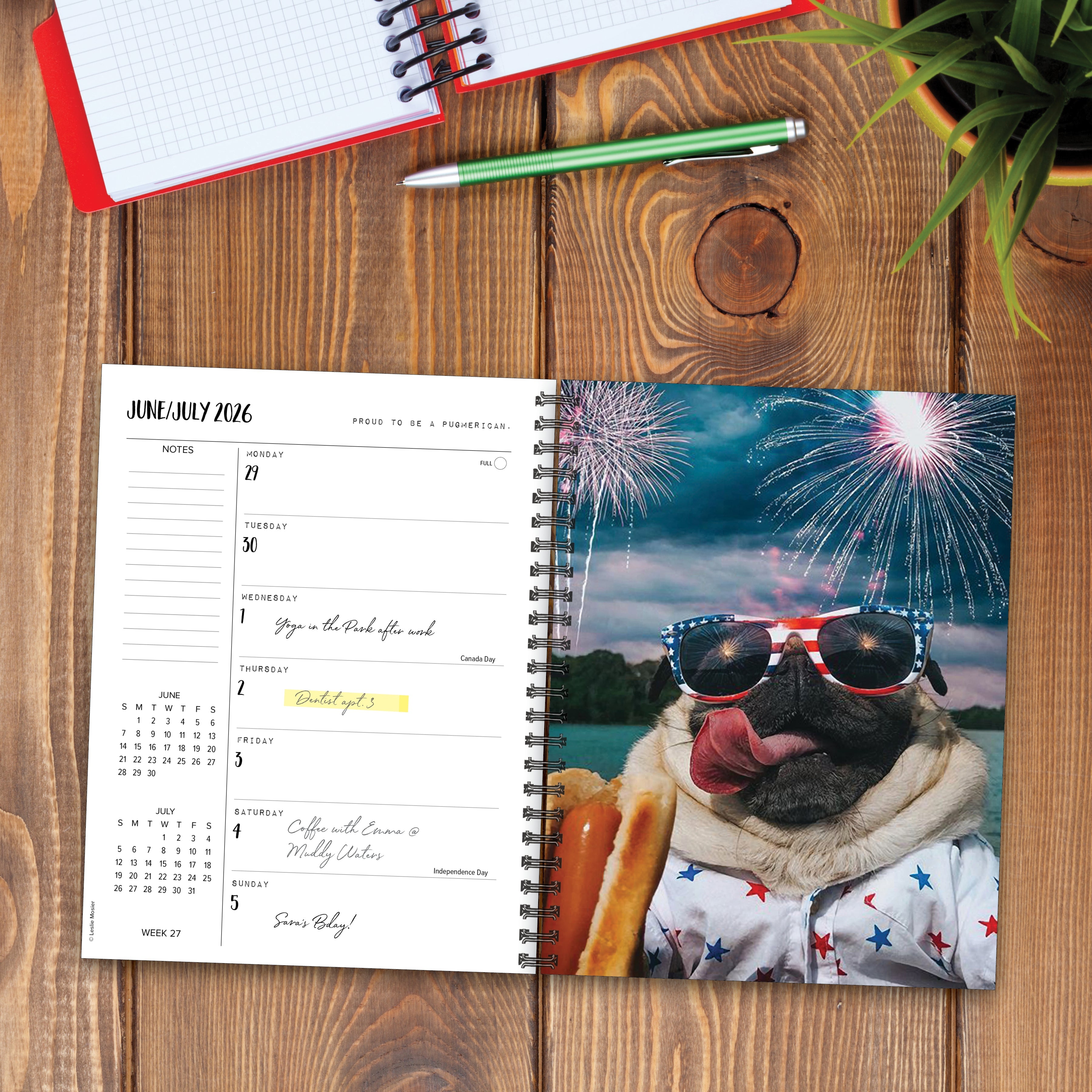 2026 Doug the Pug - Weekly Diary/Planner