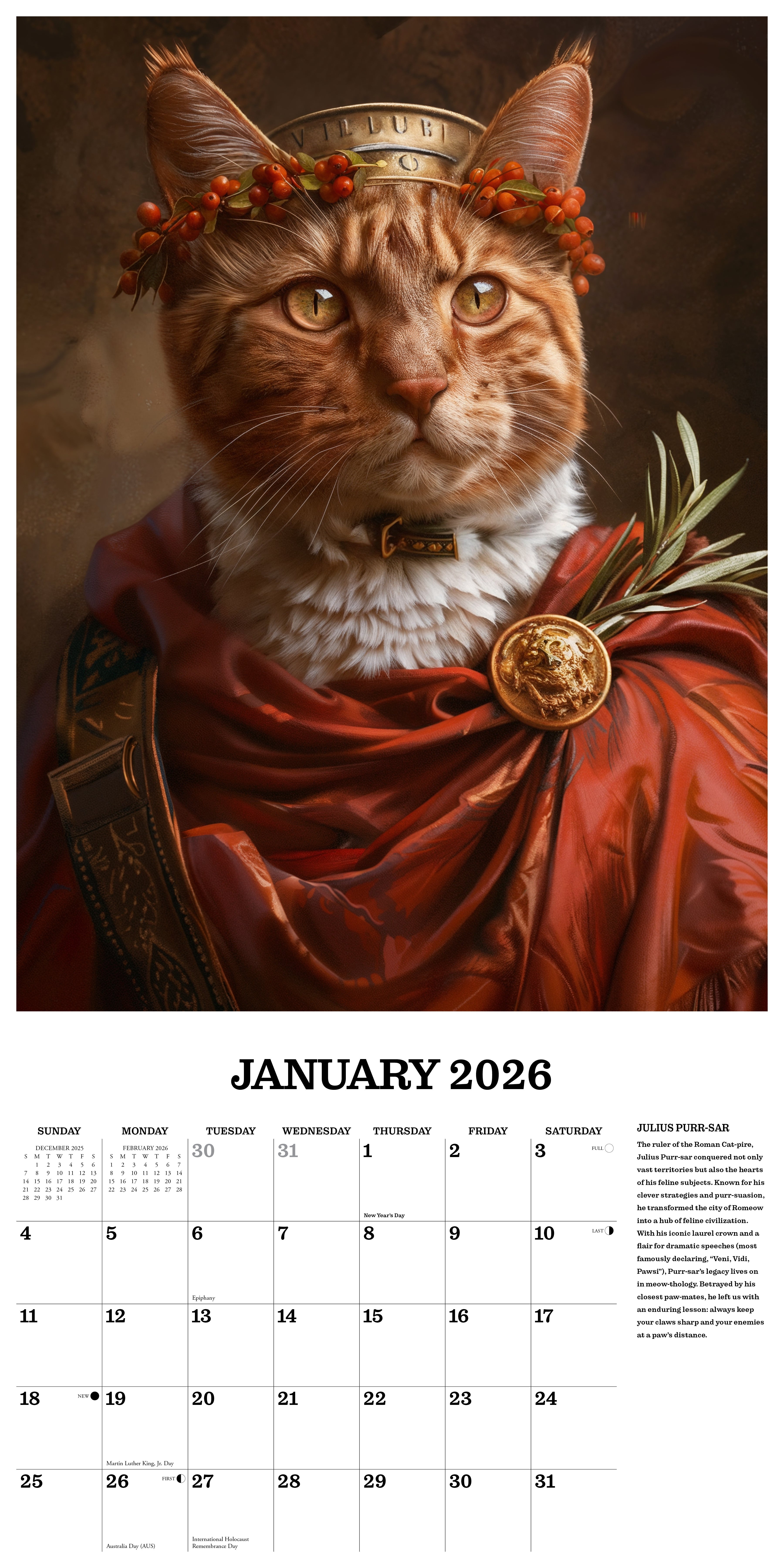 2026 Cats in Hiss-tory - Square Wall
