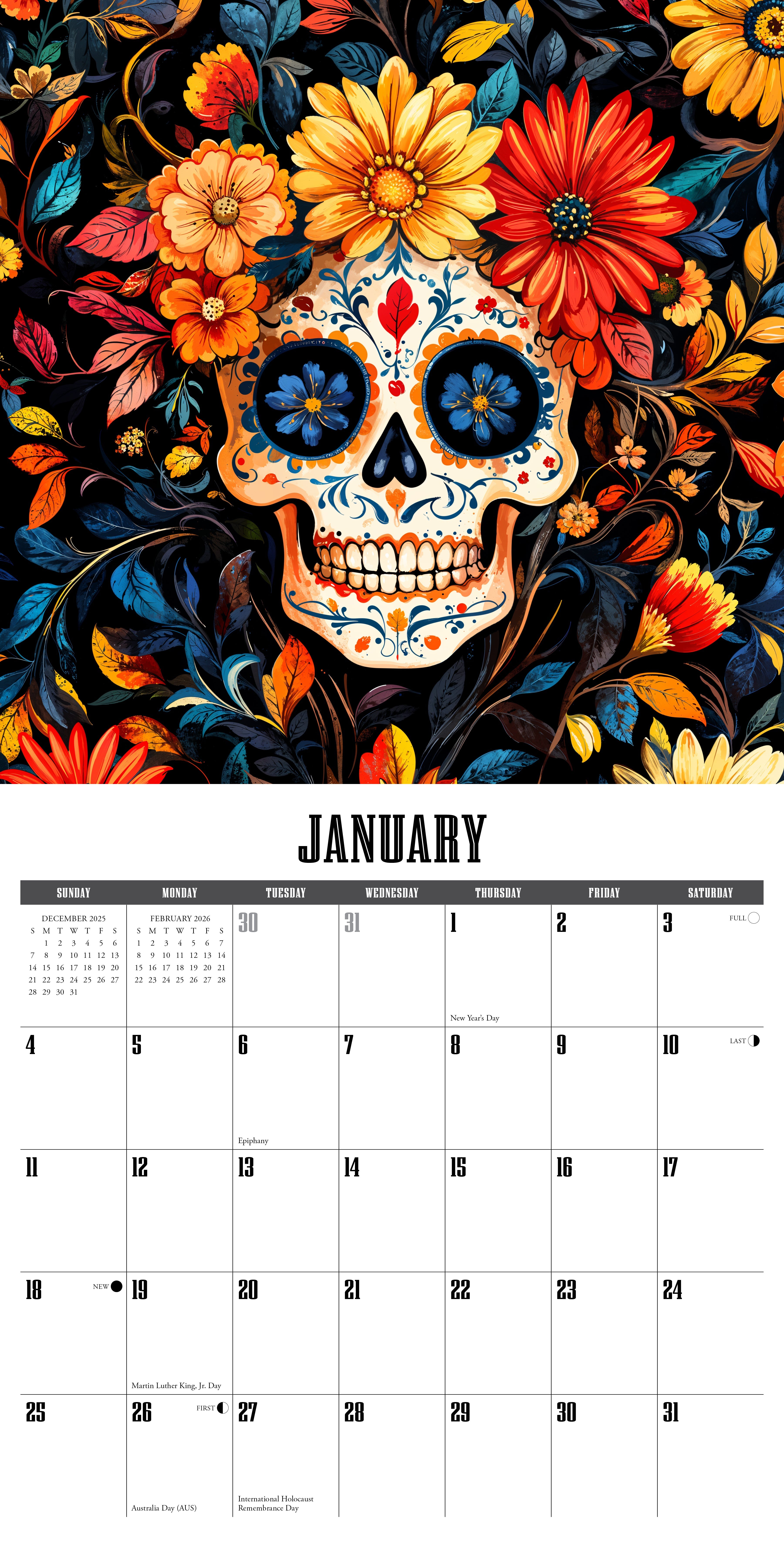 2026 Day of the Dead - Square Wall