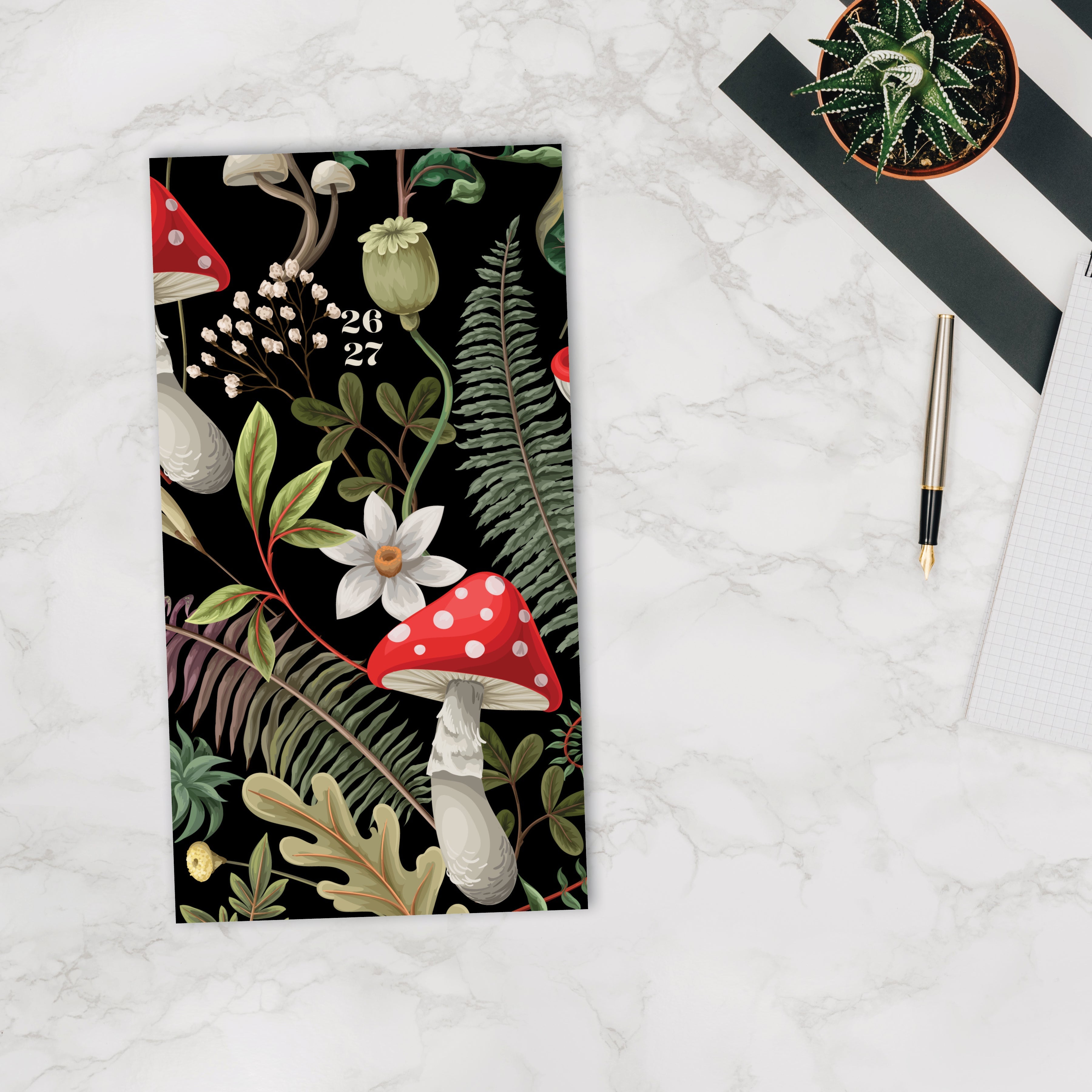 2026-2027 Forest Mushroom - Monthly Pocket Diary/Planner