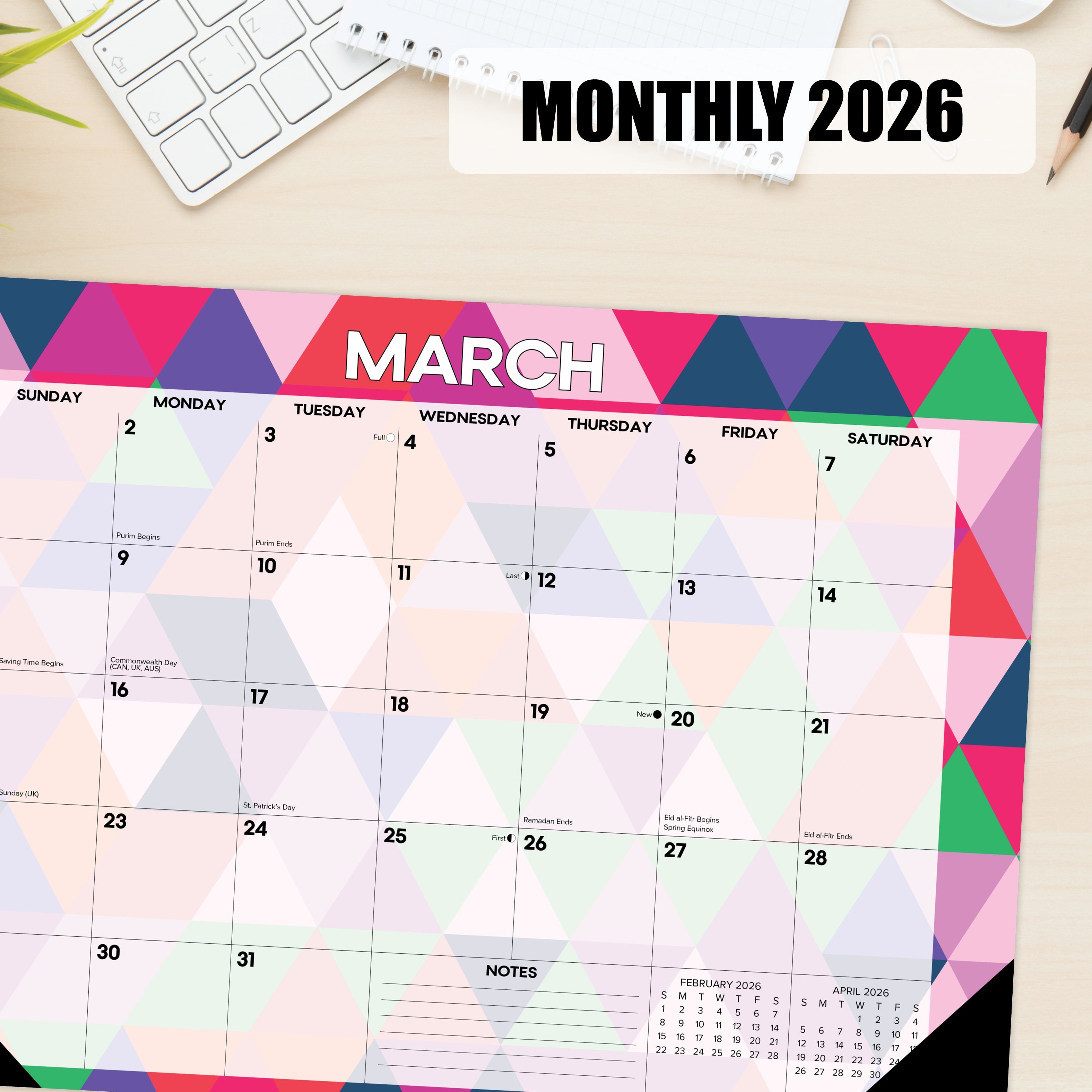 2026 Modern Geometric - Desk Pad