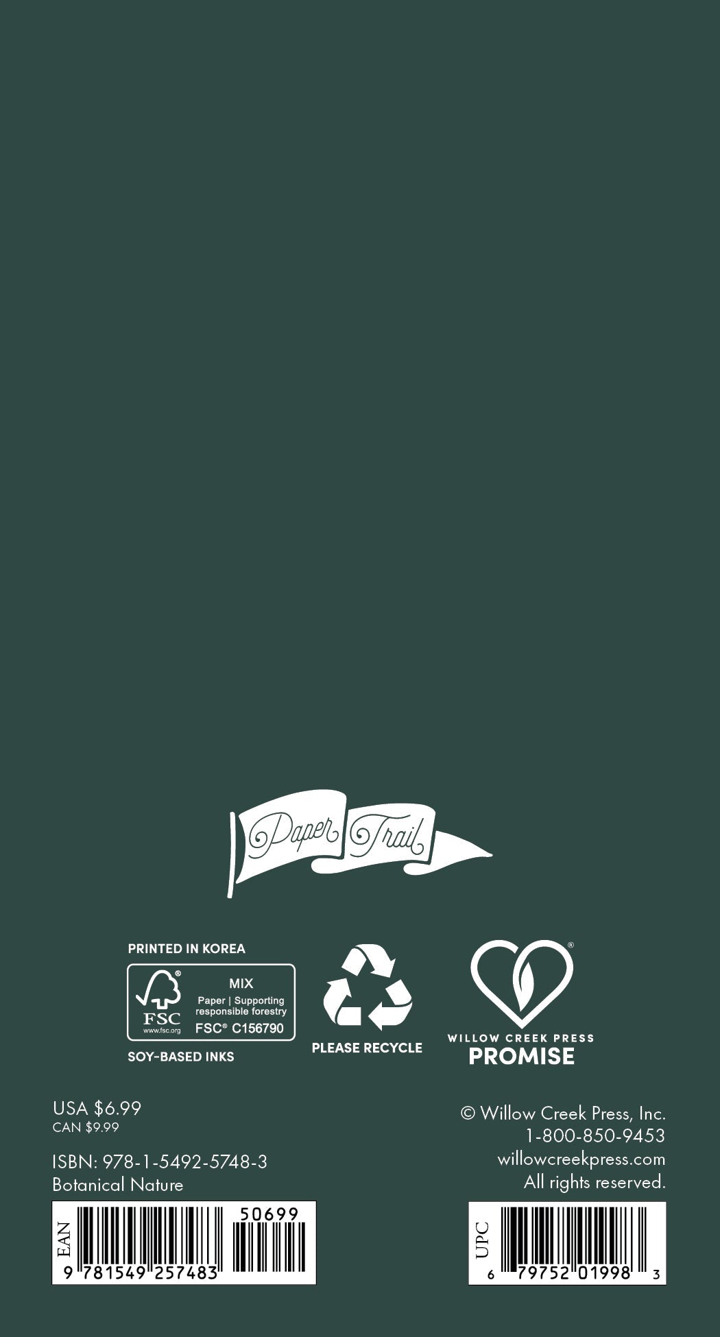 2026-2027 Botanical Nature - Monthly Pocket Diary/Planner