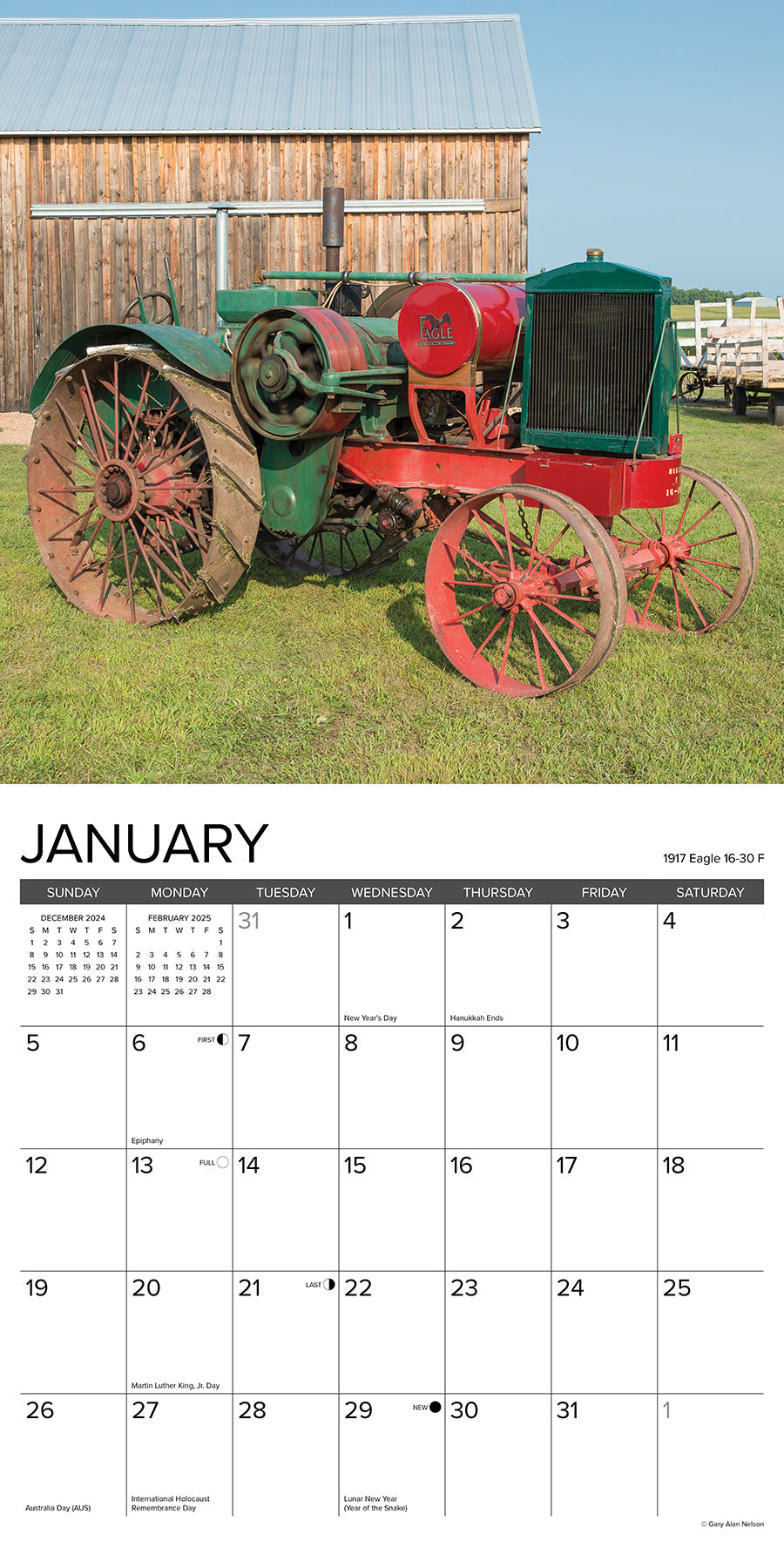 2025 Classic Tractors - Square Wall Calendar (US Only)